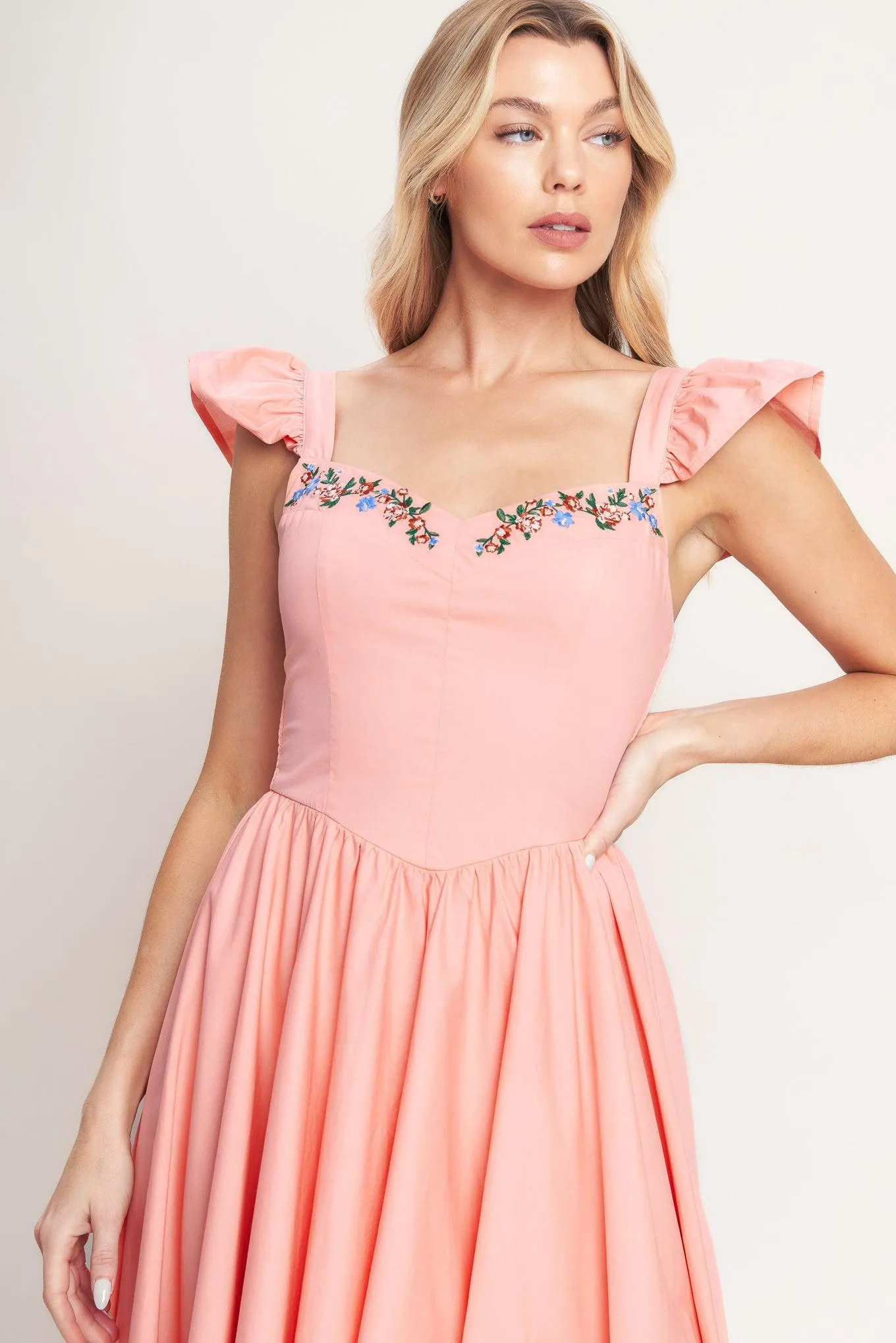 Blushed With Love Woven Midi Dress sold by Zulily product image thumbnail 5
