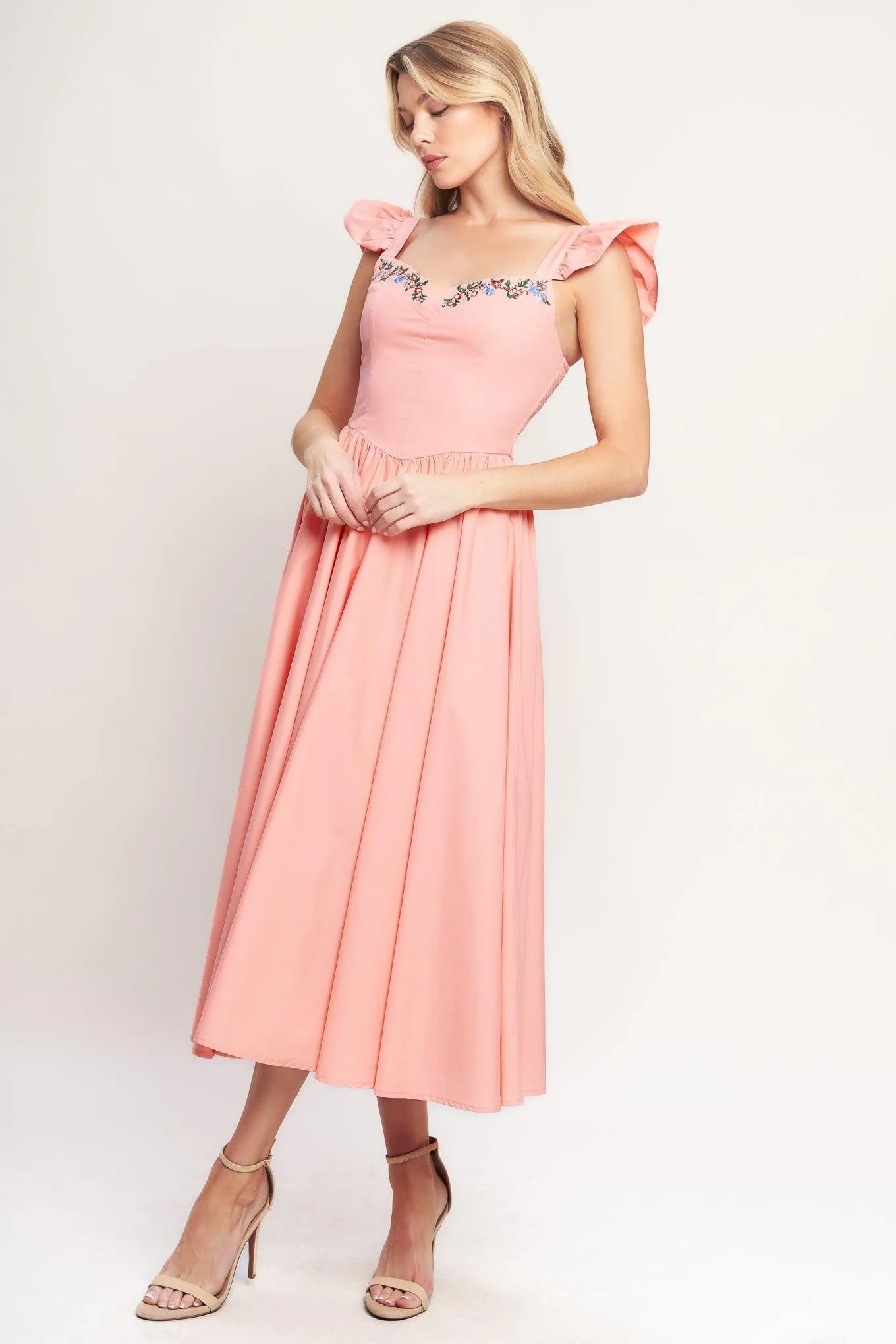 Blushed With Love Woven Midi Dress sold by Zulily product image thumbnail 3