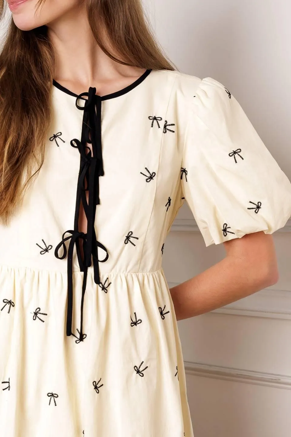 A Day at the Vineyard Woven Mini Badydoll Dress sold by Zulily product image thumbnail 2