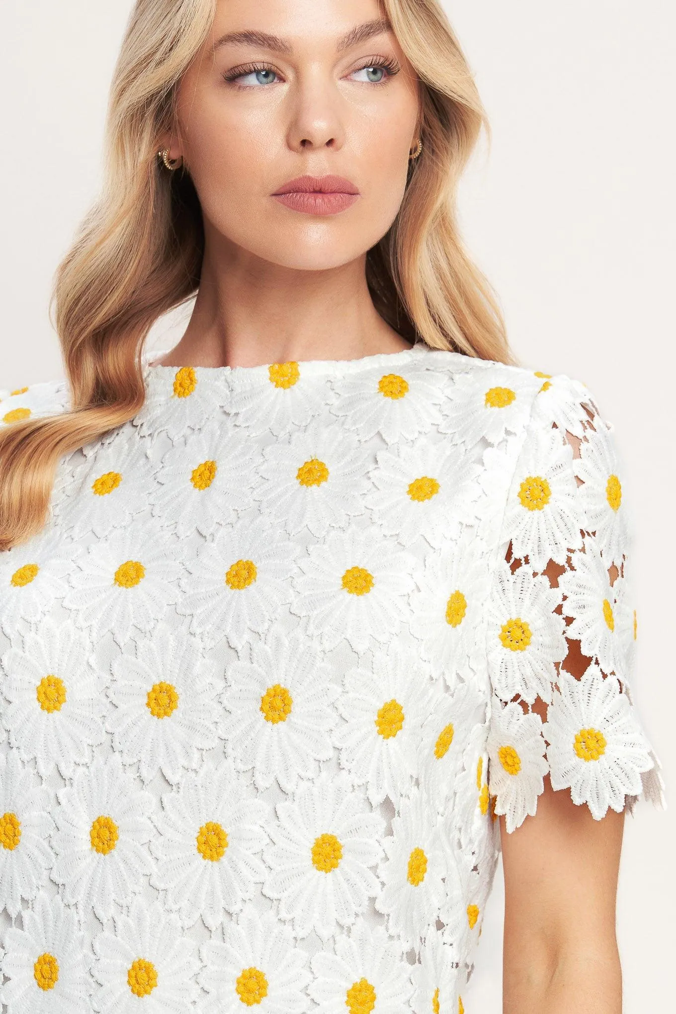 Daisies and Daydreams Woven Lace Mini Dress sold by Zulily product image thumbnail 5