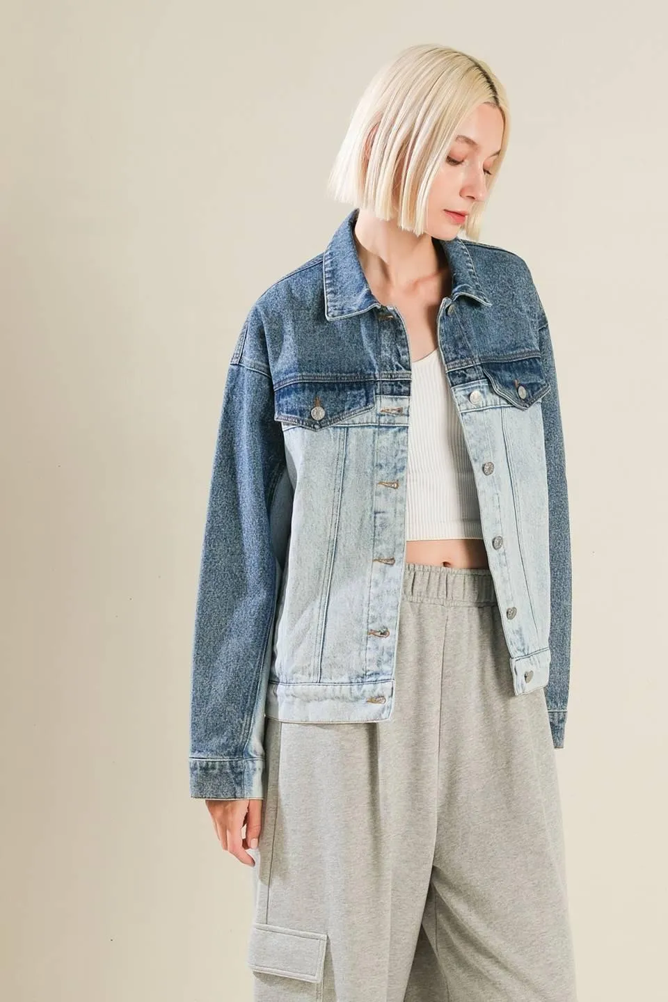 A Bar Song Denim Jacket sold by Zulily product image thumbnail 4