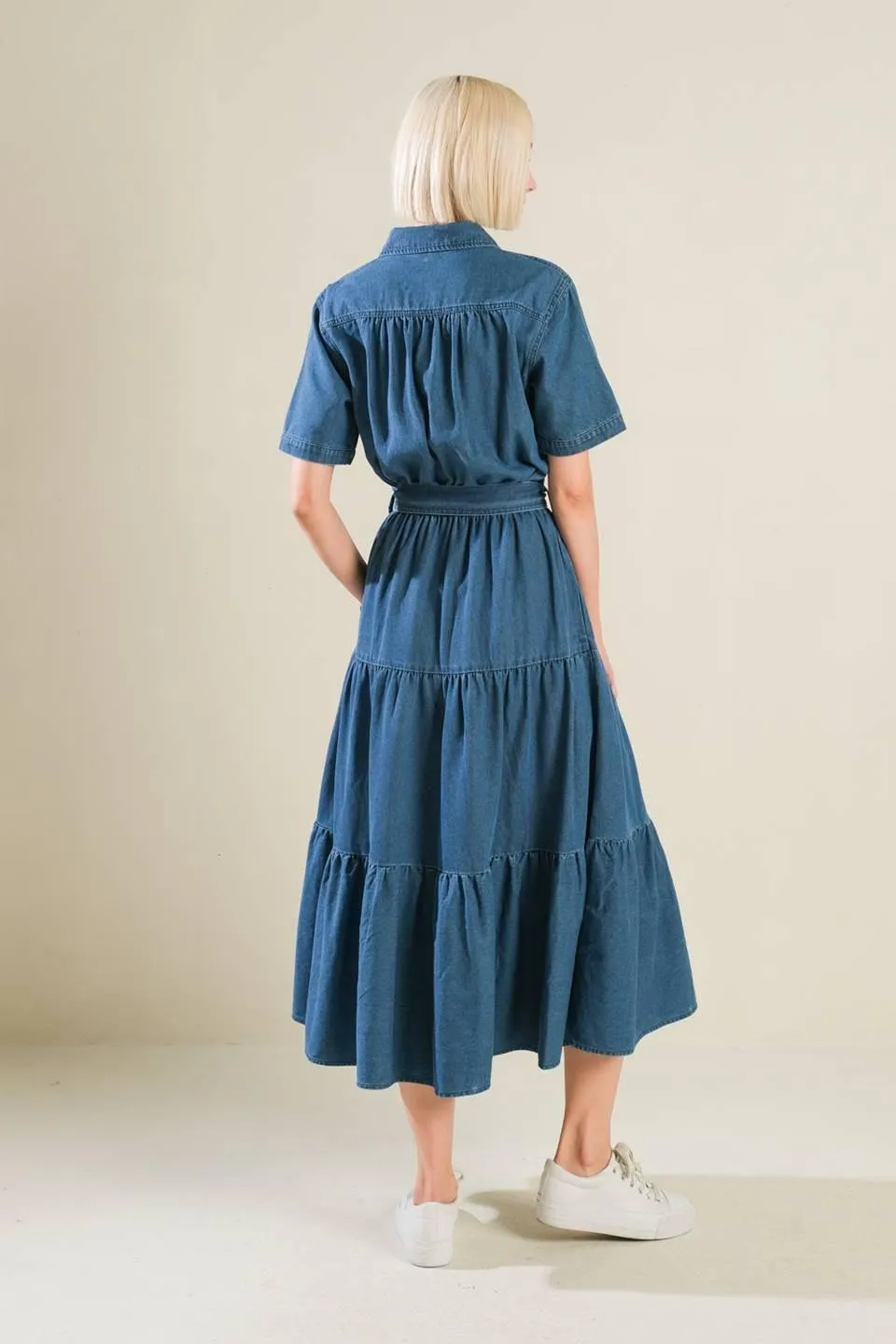 Absolute Edge Denim Midi Dress sold by Zulily product image thumbnail 2