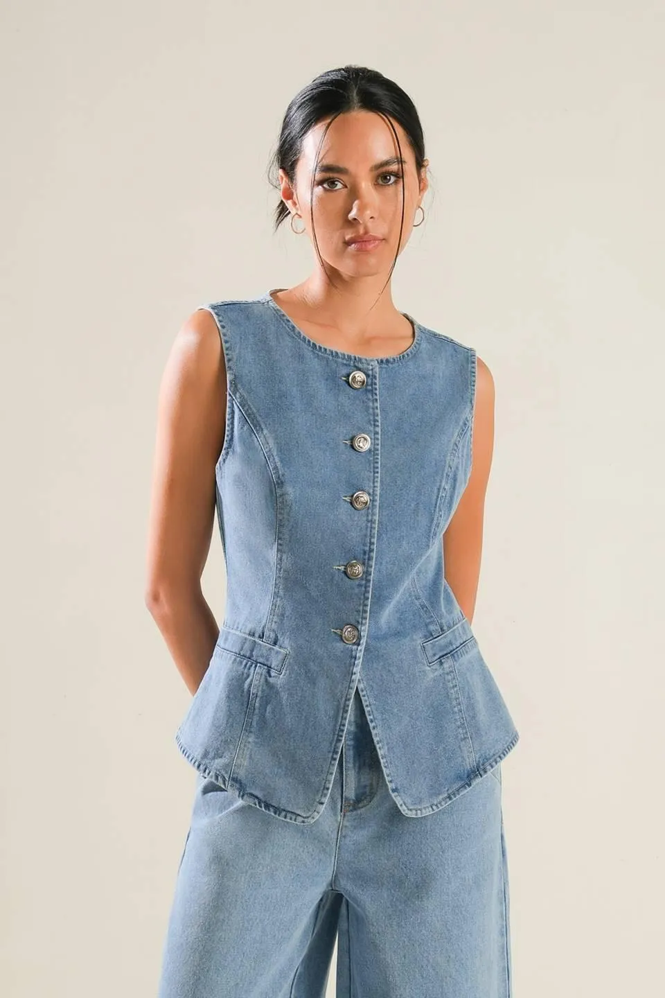 Adventure Awaits Denim Vest sold by Zulily product image thumbnail 3