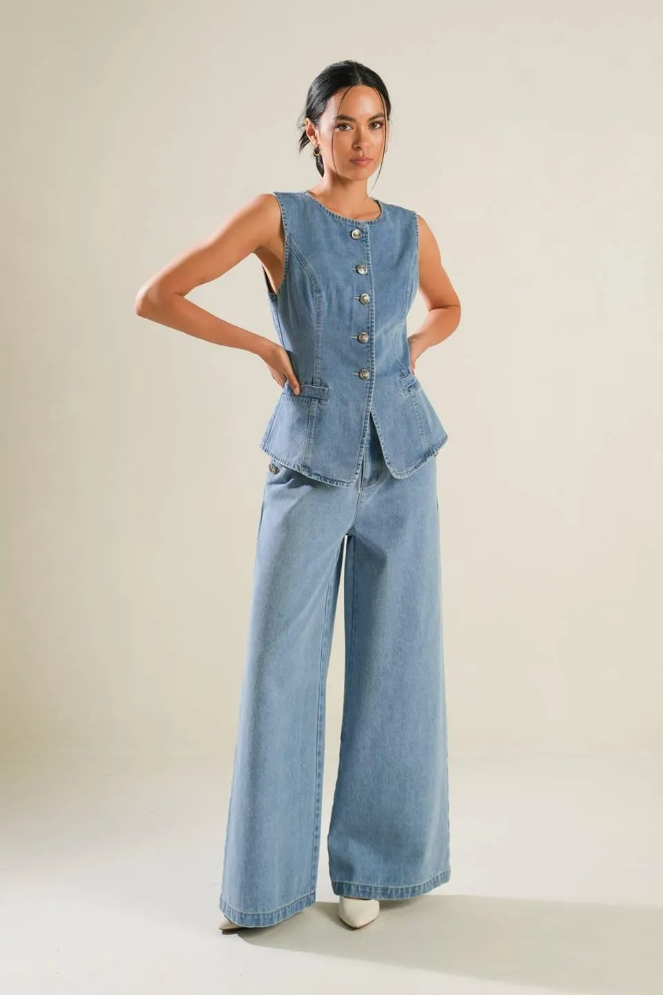 Adventure Awaits Denim Vest sold by Zulily product image thumbnail 4
