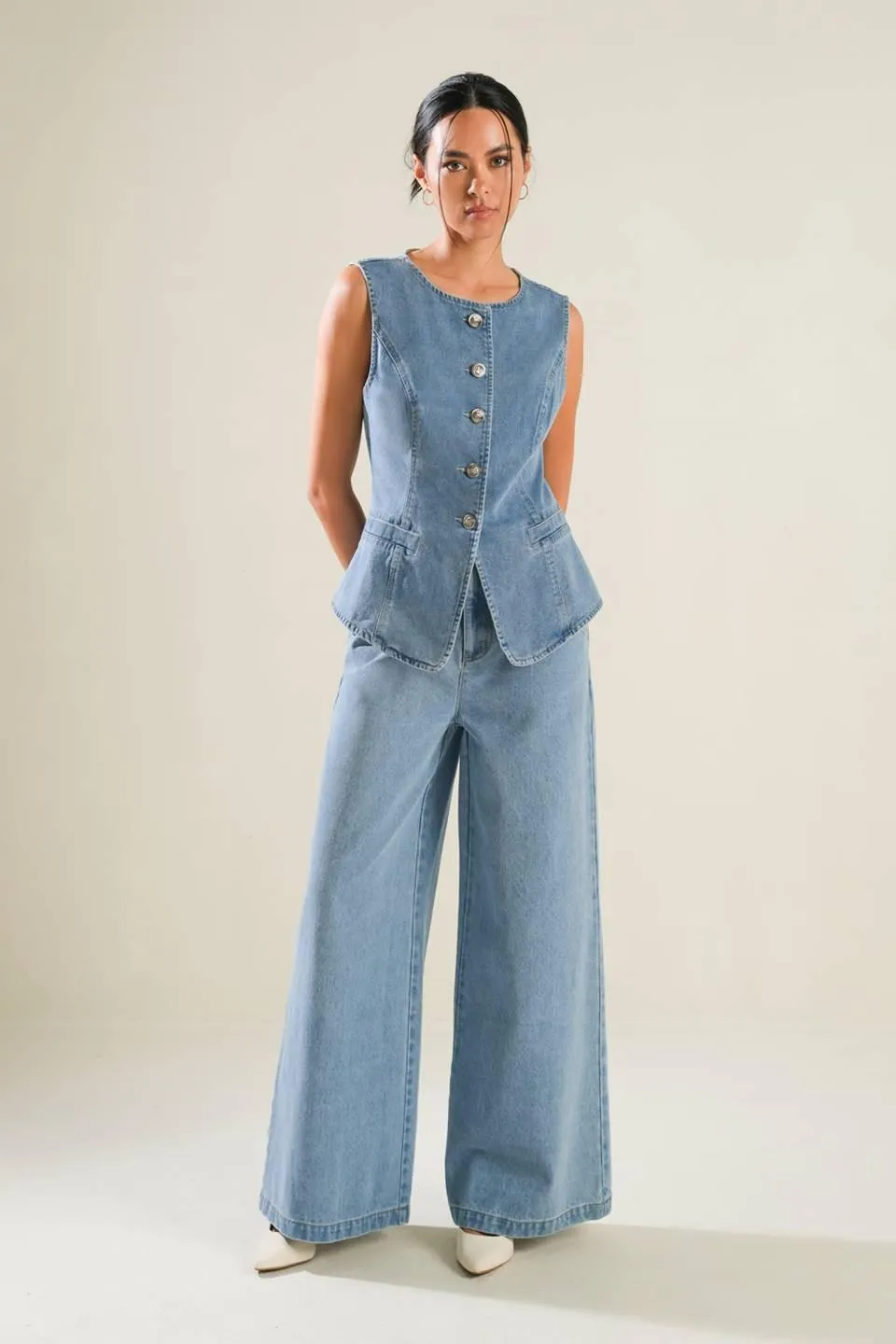 Adventure Awaits Denim Vest sold by Zulily product image thumbnail 5