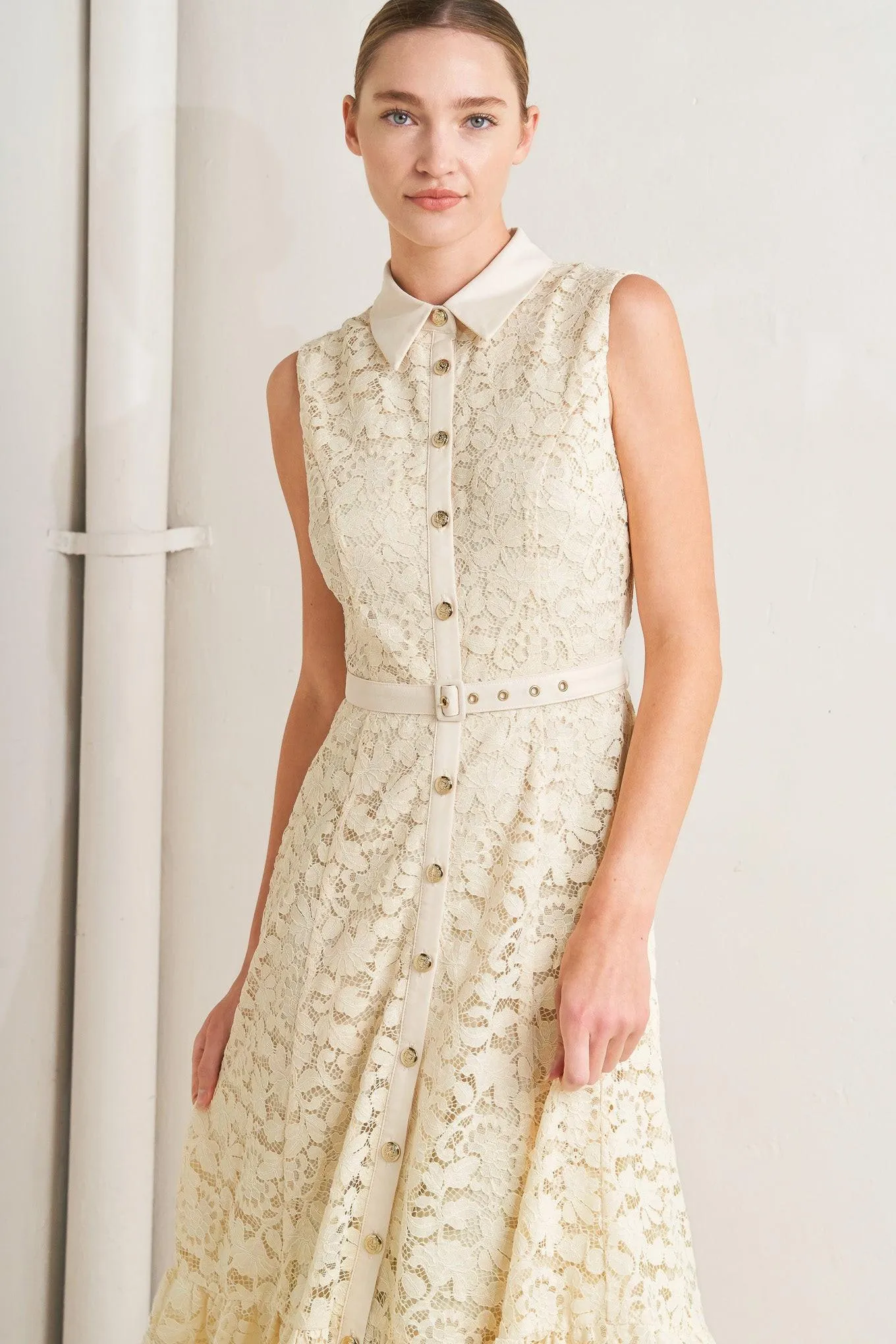 Purely Romantic Woven Lace Midi Dress sold by Zulily product image thumbnail 5