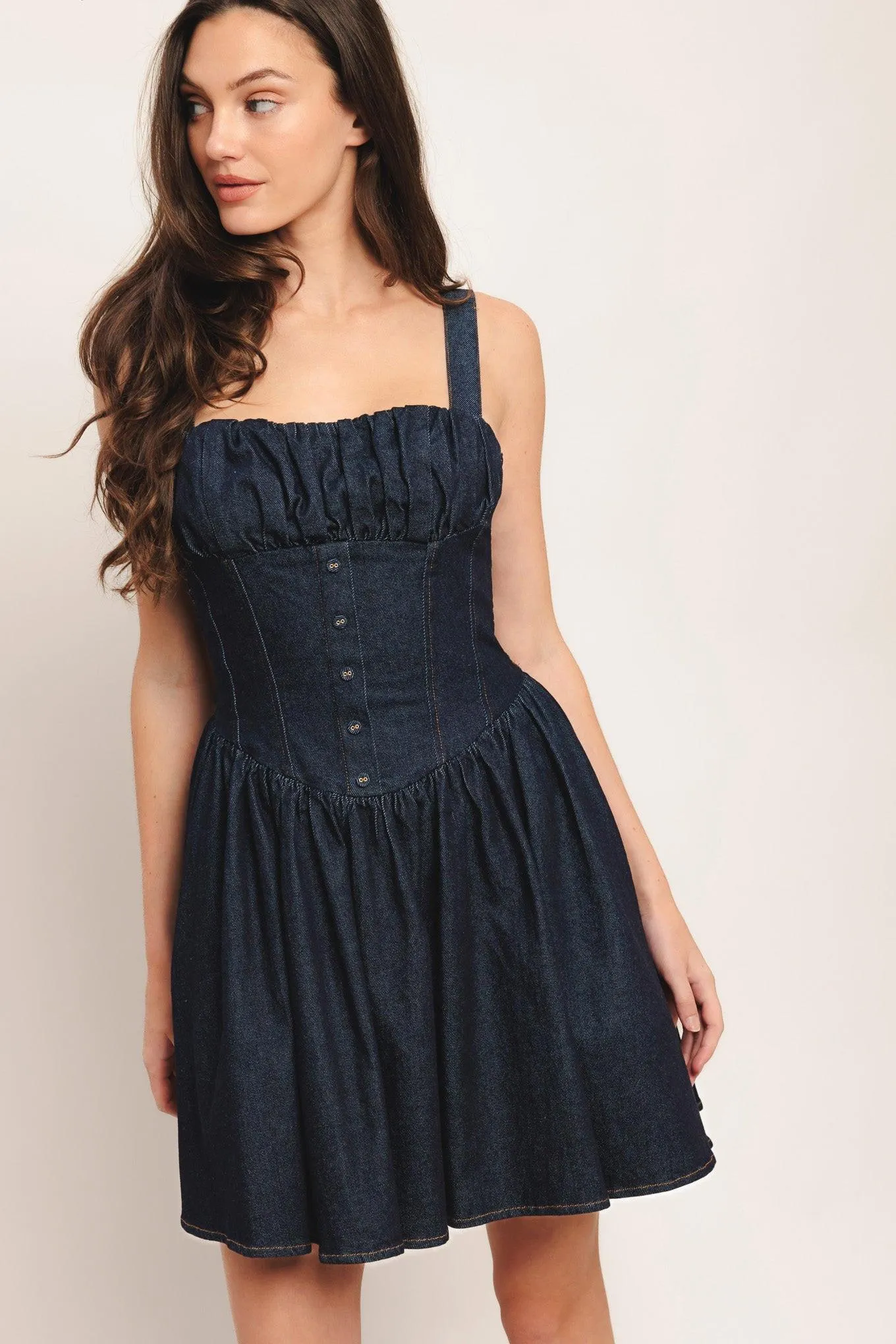 Modern Indigo Denim Mini Dress sold by Zulily product image thumbnail 5
