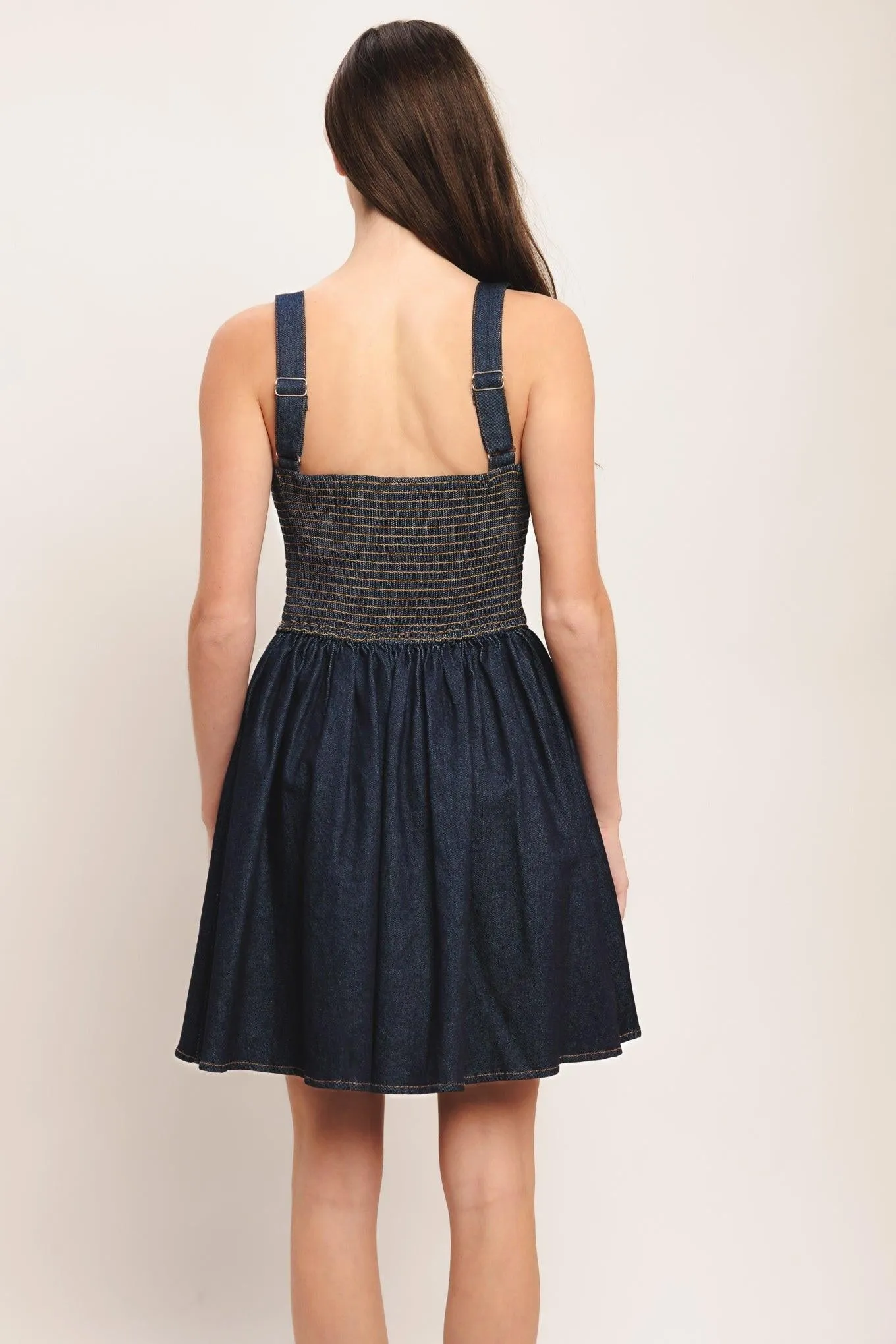 Modern Indigo Denim Mini Dress sold by Zulily product image thumbnail 2