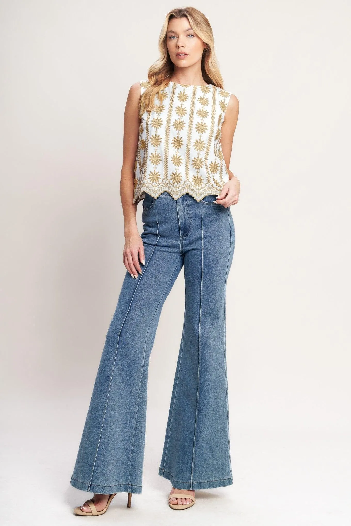 Sun-kissed Woven Embroidered Top sold by Zulily product image thumbnail 4
