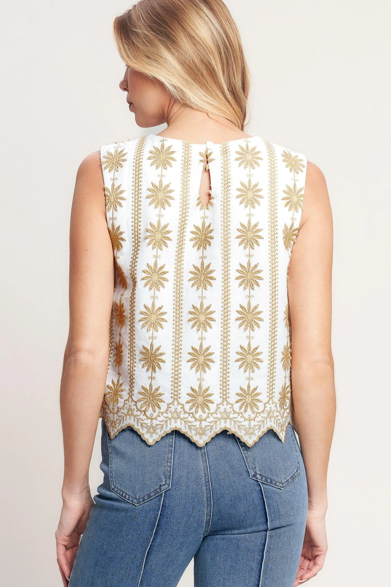 Sun-kissed Woven Embroidered Top sold by Zulily product image thumbnail 2