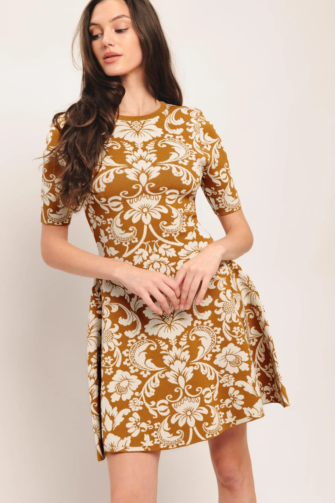 Amber Bloom Sweater Knit Mini Dress sold by Zulily product image thumbnail 4