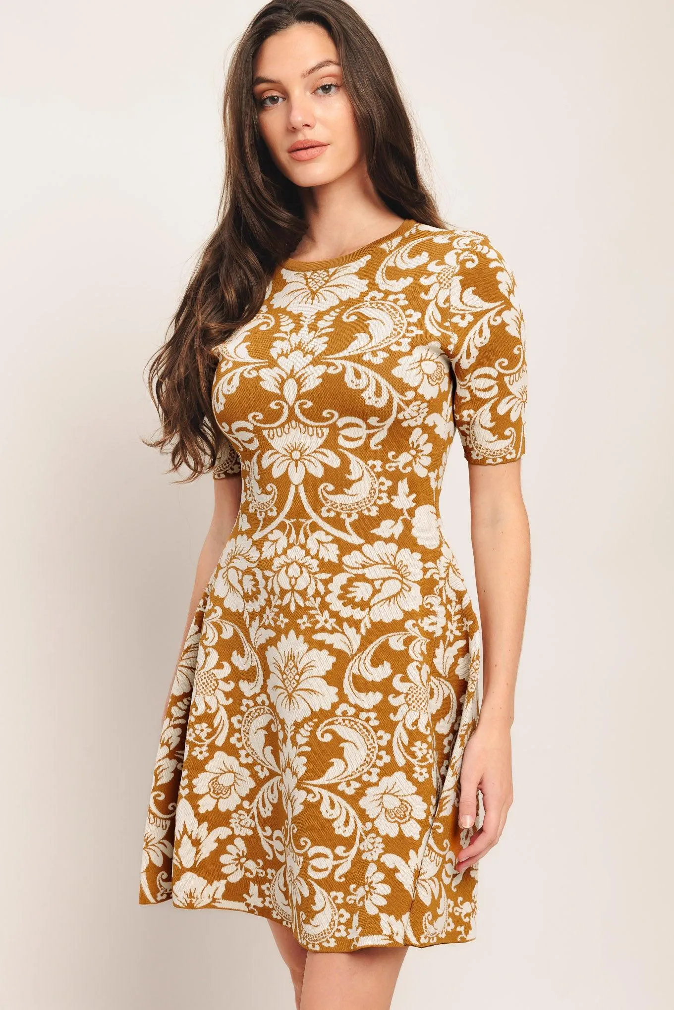 Amber Bloom Sweater Knit Mini Dress sold by Zulily product image thumbnail 5