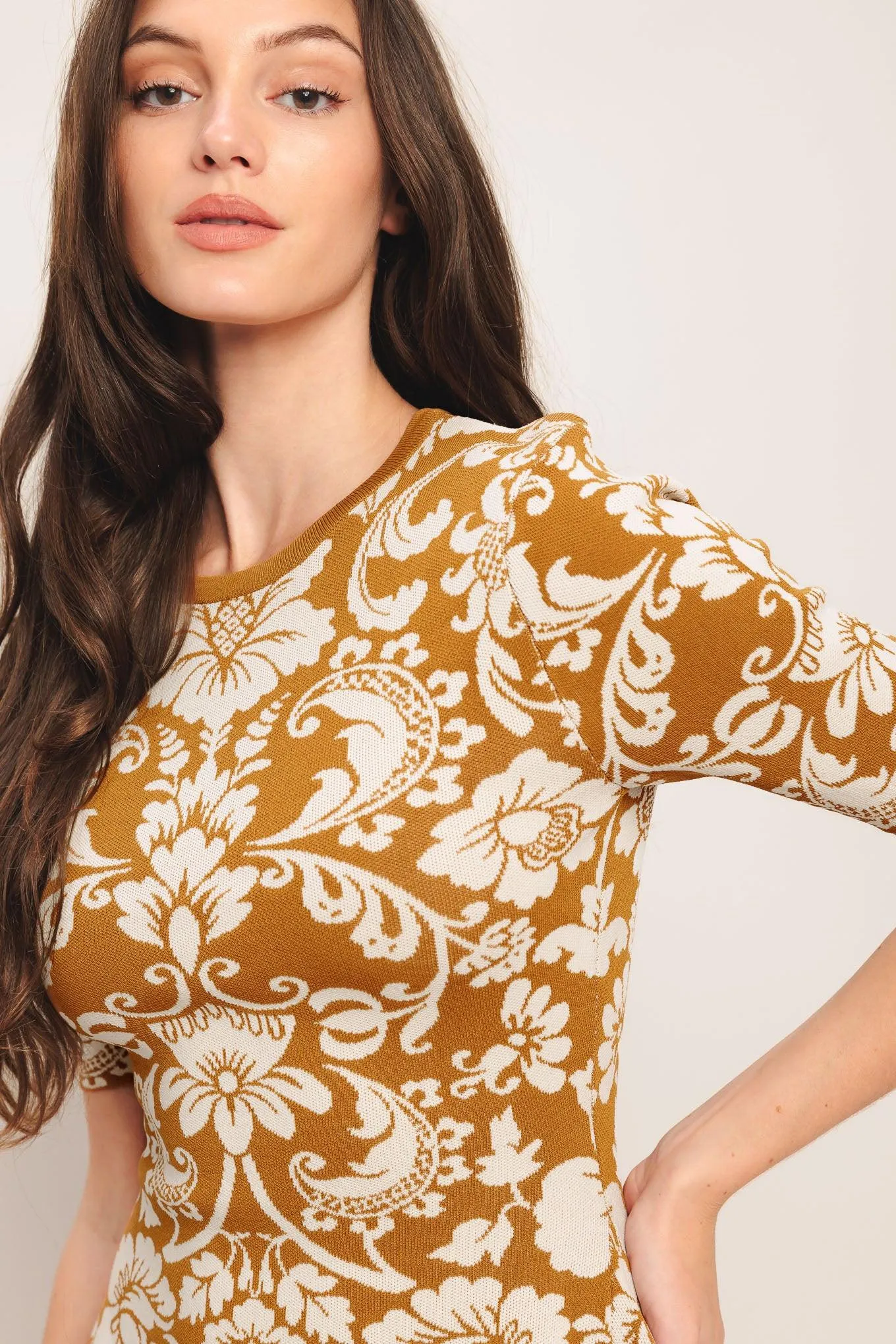 Amber Bloom Sweater Knit Mini Dress sold by Zulily product image thumbnail 2