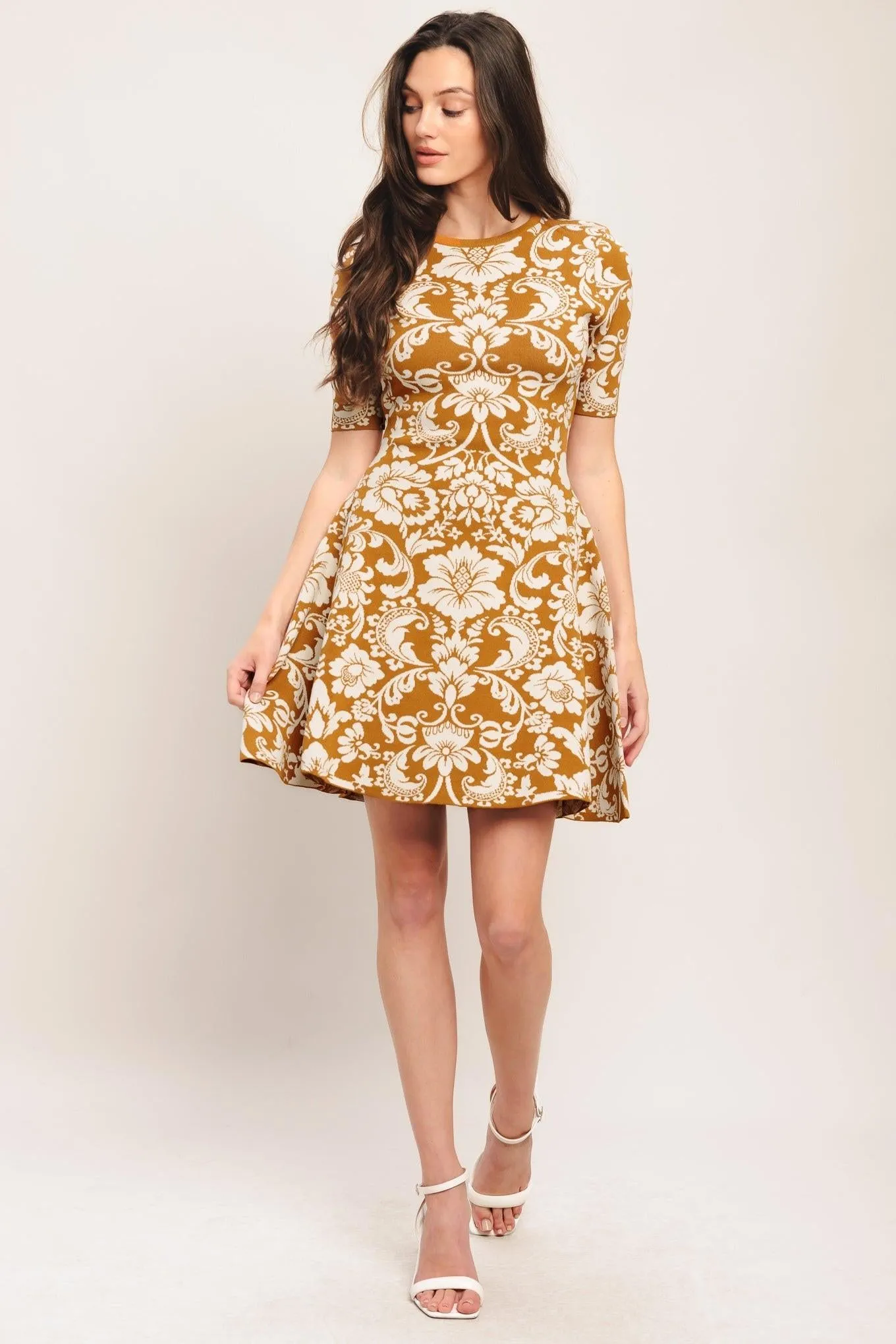 Amber Bloom Sweater Knit Mini Dress sold by Zulily product image thumbnail 3