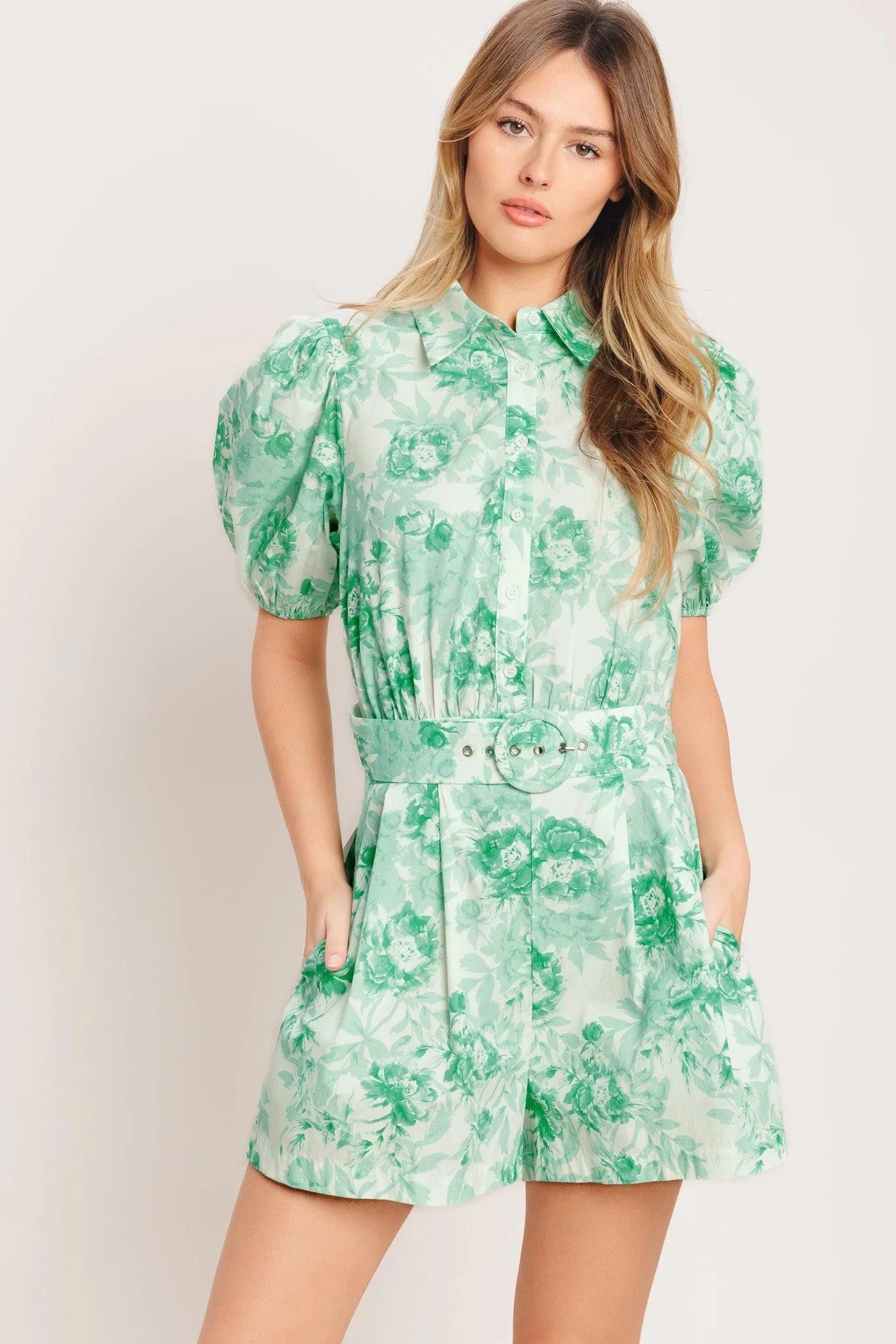 Garden Glow Woven Romper sold by Zulily product image thumbnail 3