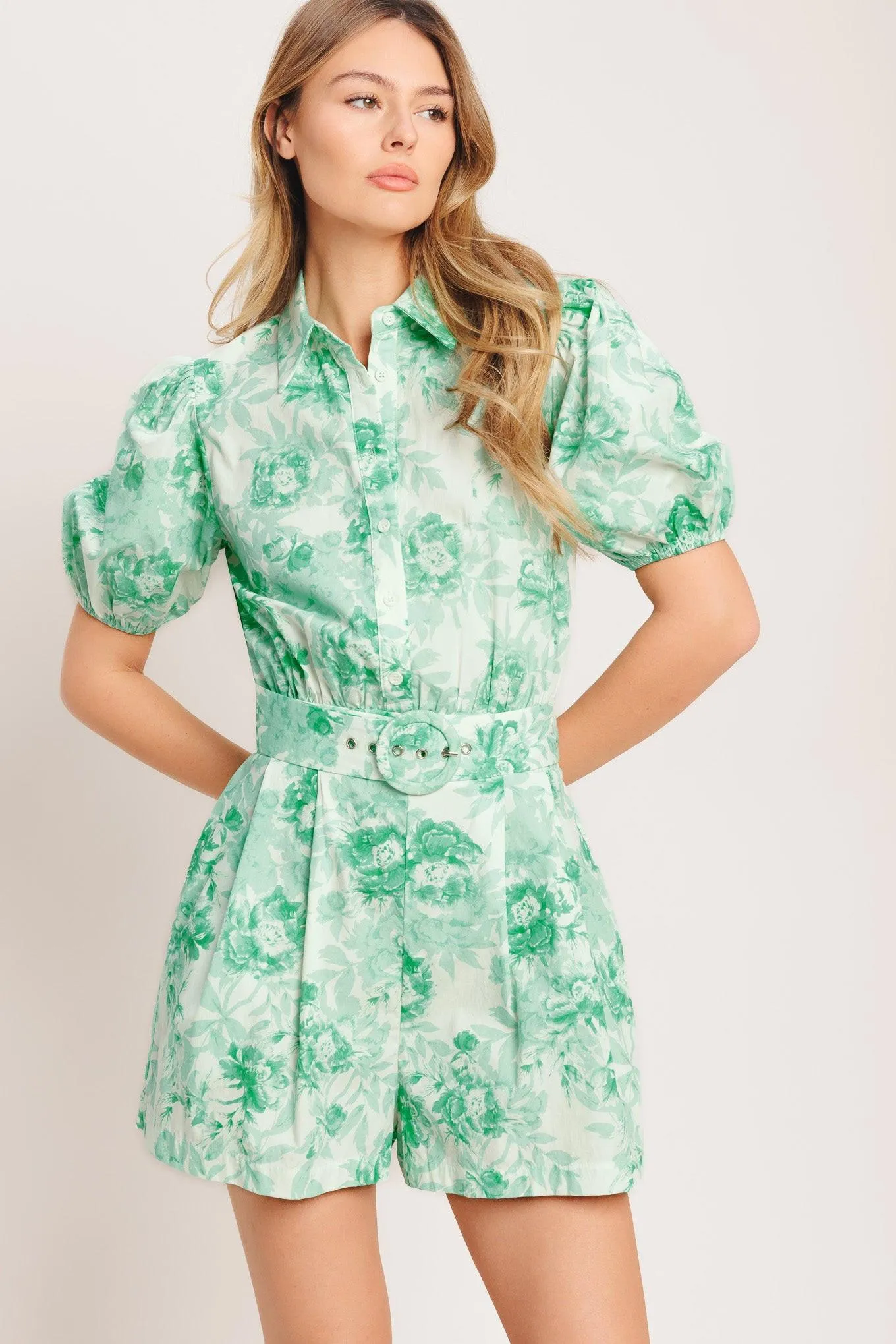 Garden Glow Woven Romper sold by Zulily