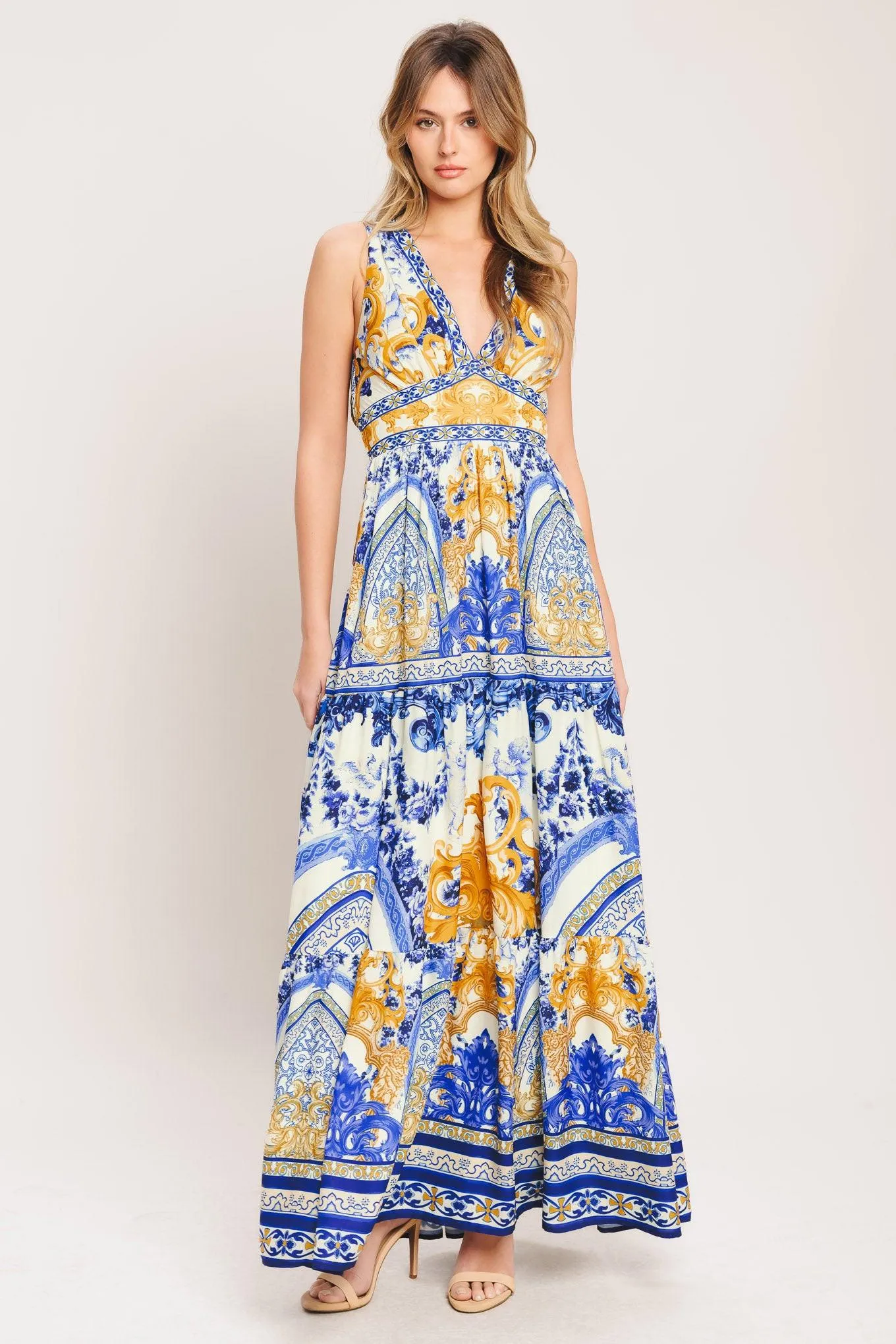 Azure Palazzo Woven Maxi Dress sold by Zulily product image thumbnail 5