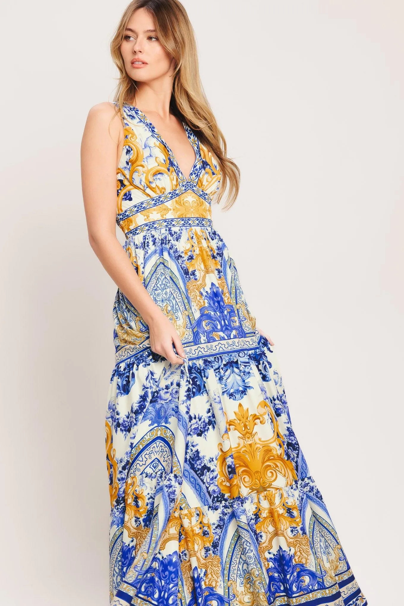 Azure Palazzo Woven Maxi Dress sold by Zulily product image thumbnail 2