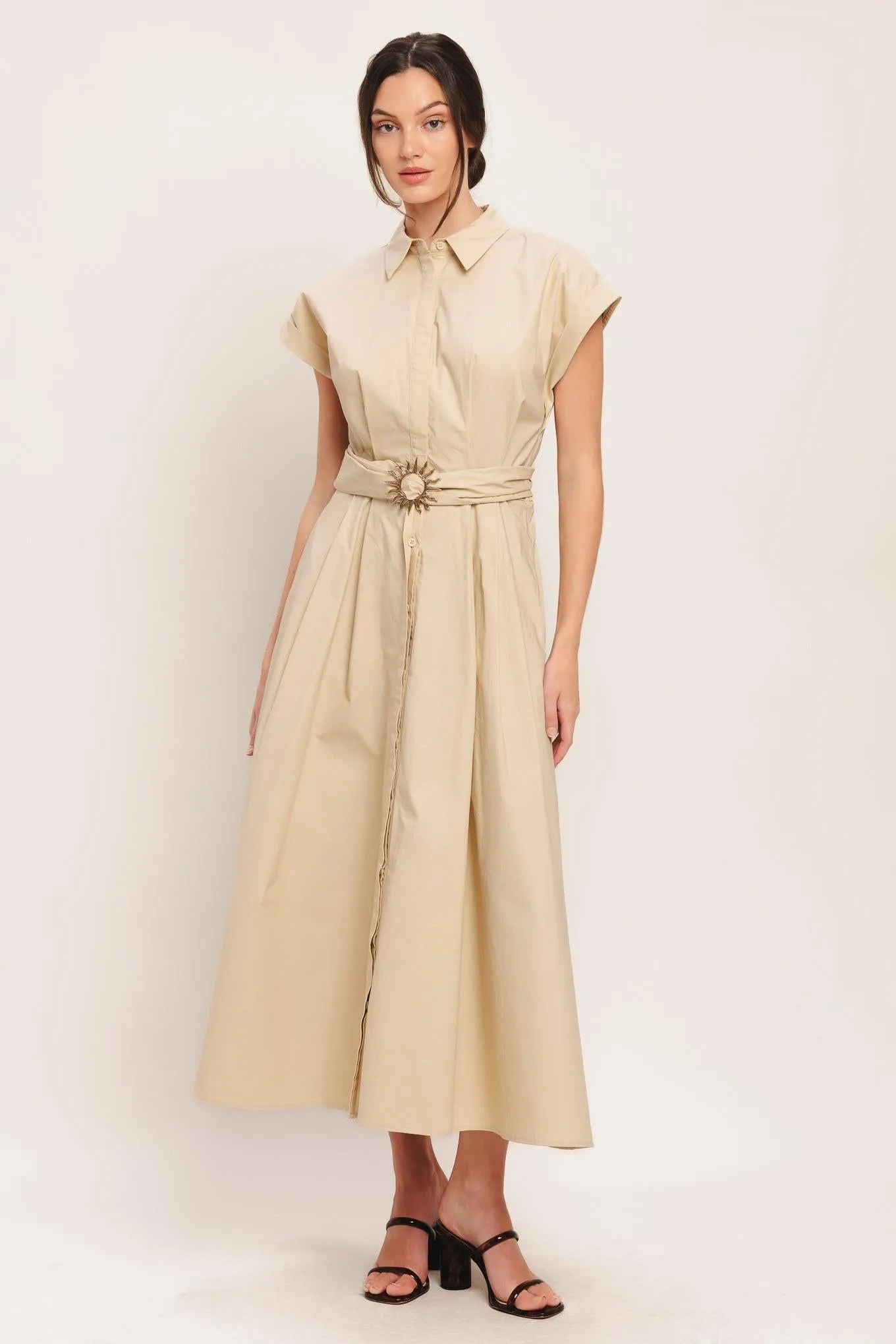 Bare Elegance Woven Midi Dress sold by Zulily product image thumbnail 3
