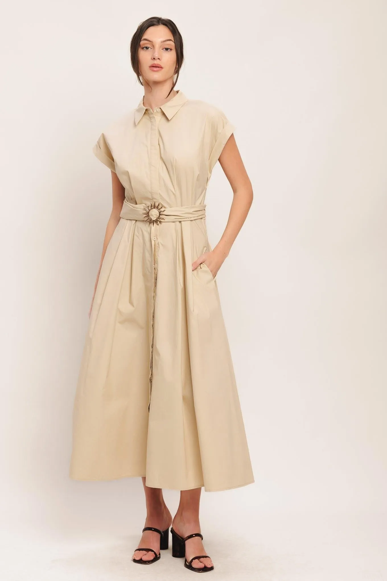 Bare Elegance Woven Midi Dress sold by Zulily