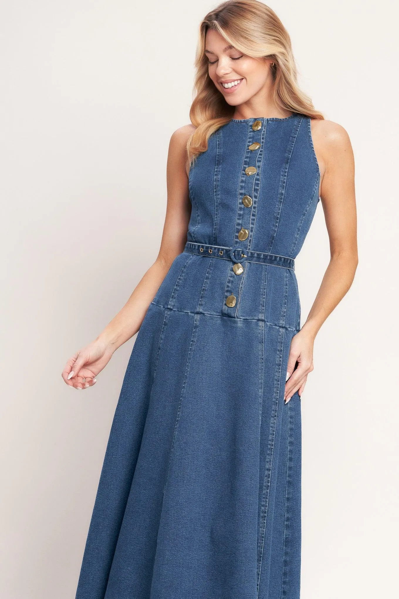 Sunday Stroll Denim Midi Dress sold by Zulily product image thumbnail 5
