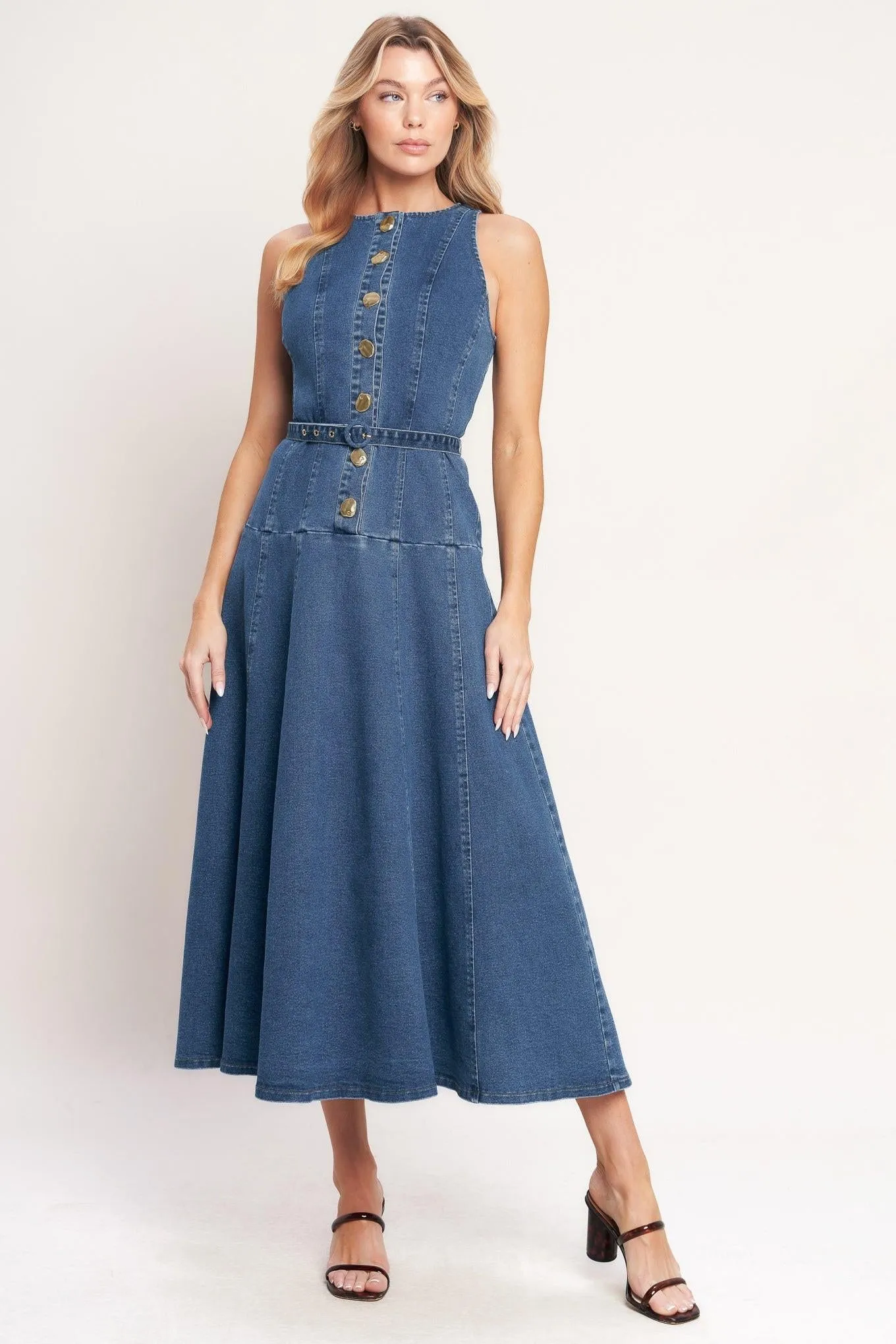 Sunday Stroll Denim Midi Dress sold by Zulily product image thumbnail 3