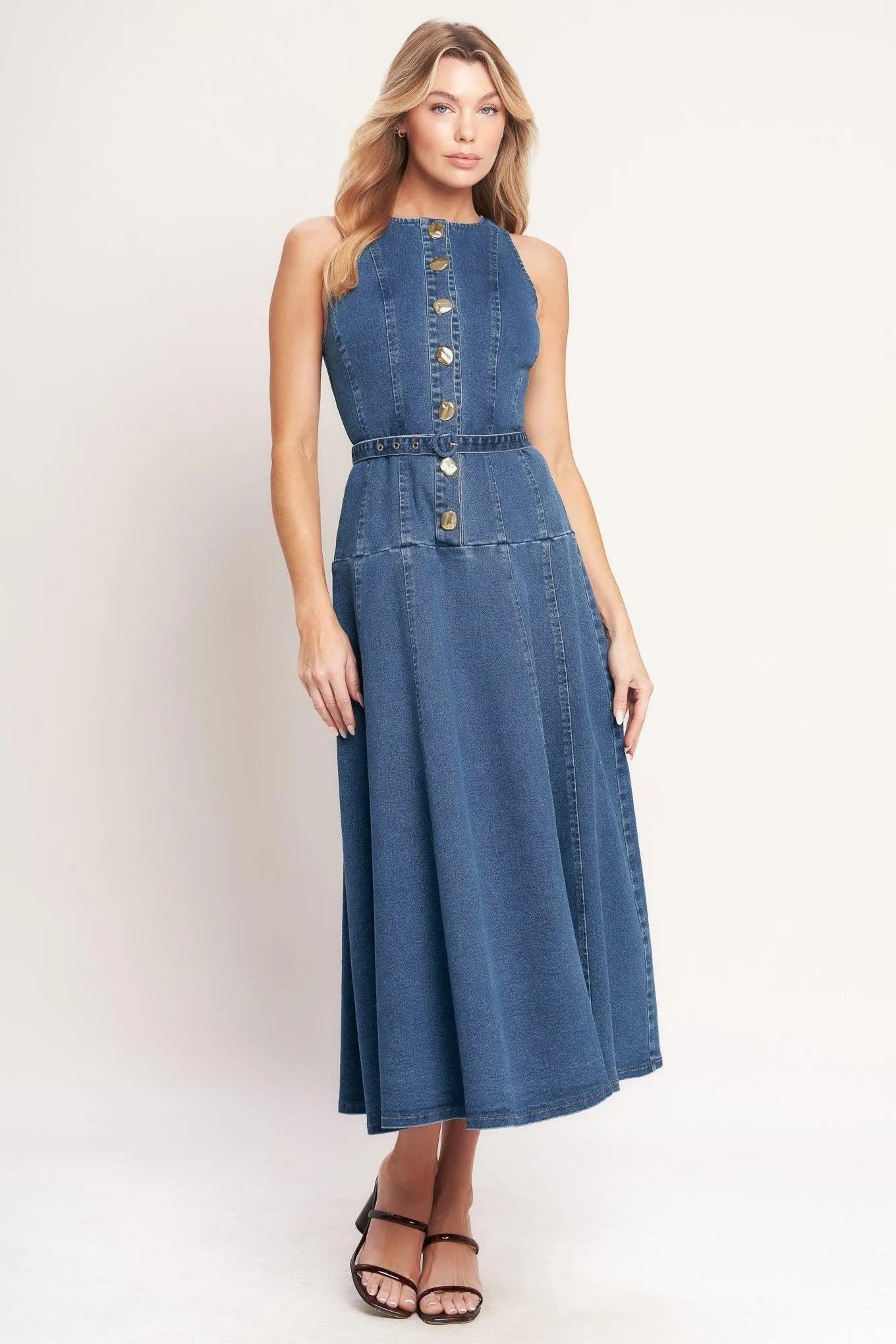Sunday Stroll Denim Midi Dress sold by Zulily product image thumbnail 4