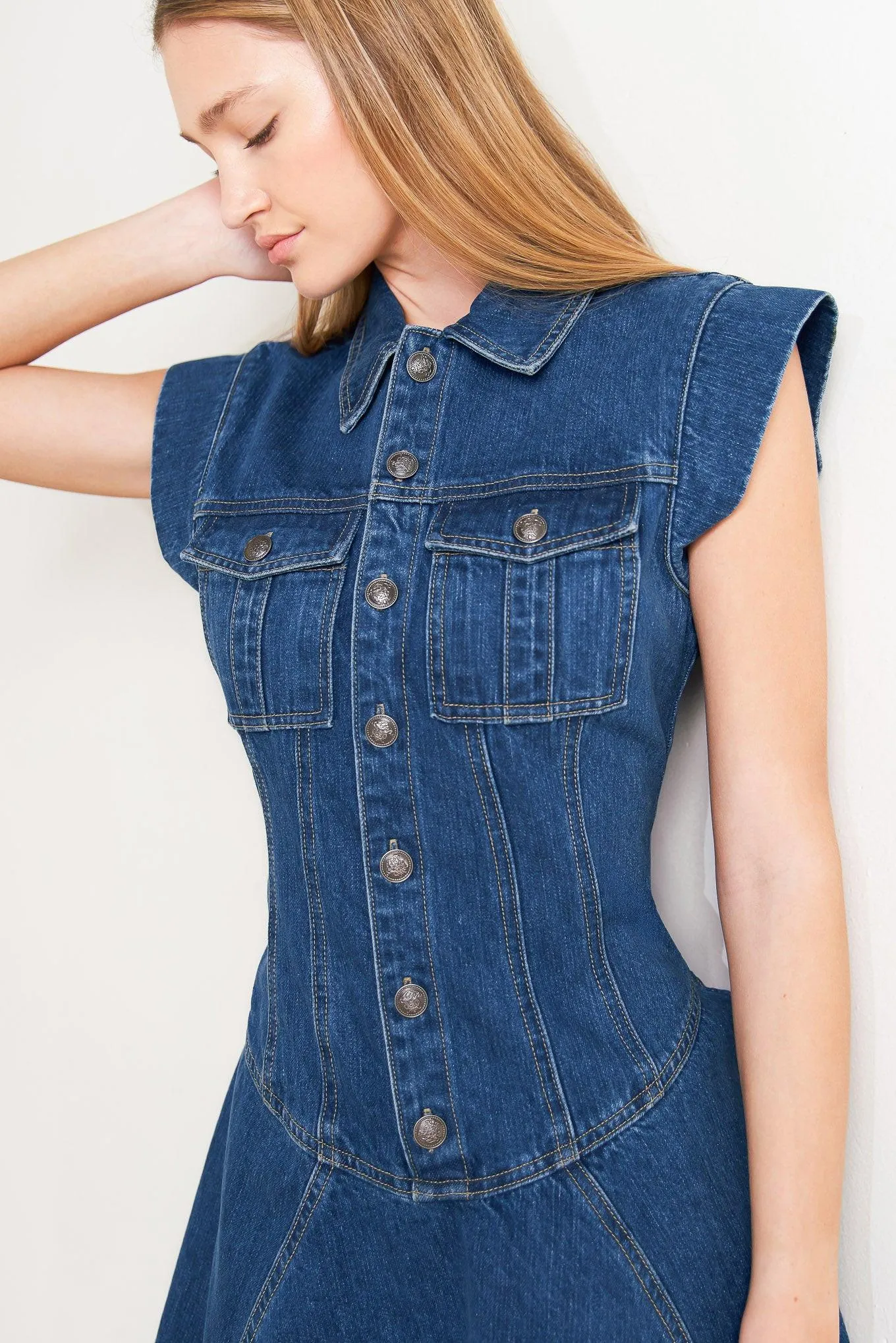 Blue Crush Denim Mini Dress sold by Zulily product image thumbnail 3