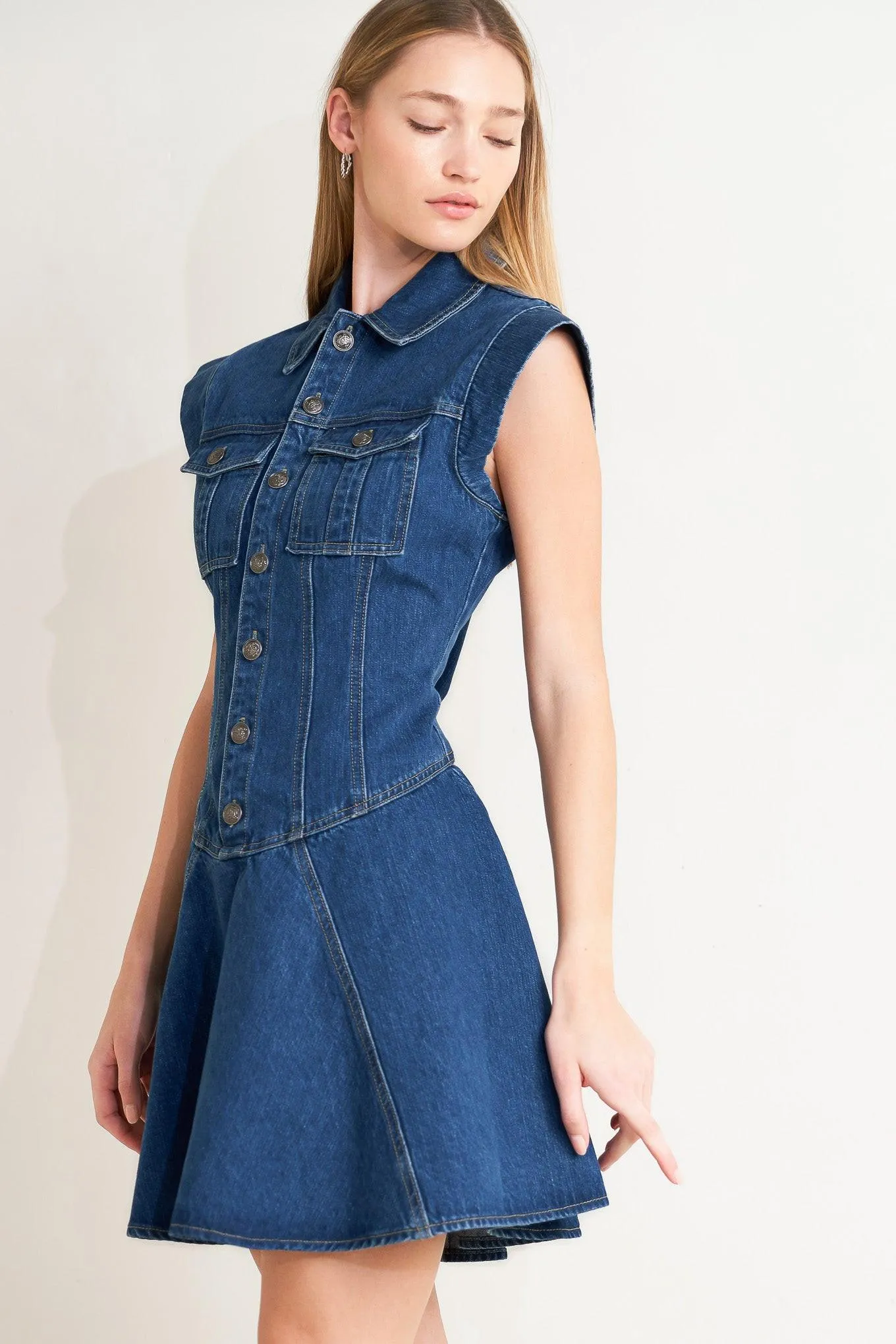 Blue Crush Denim Mini Dress sold by Zulily product image thumbnail 4
