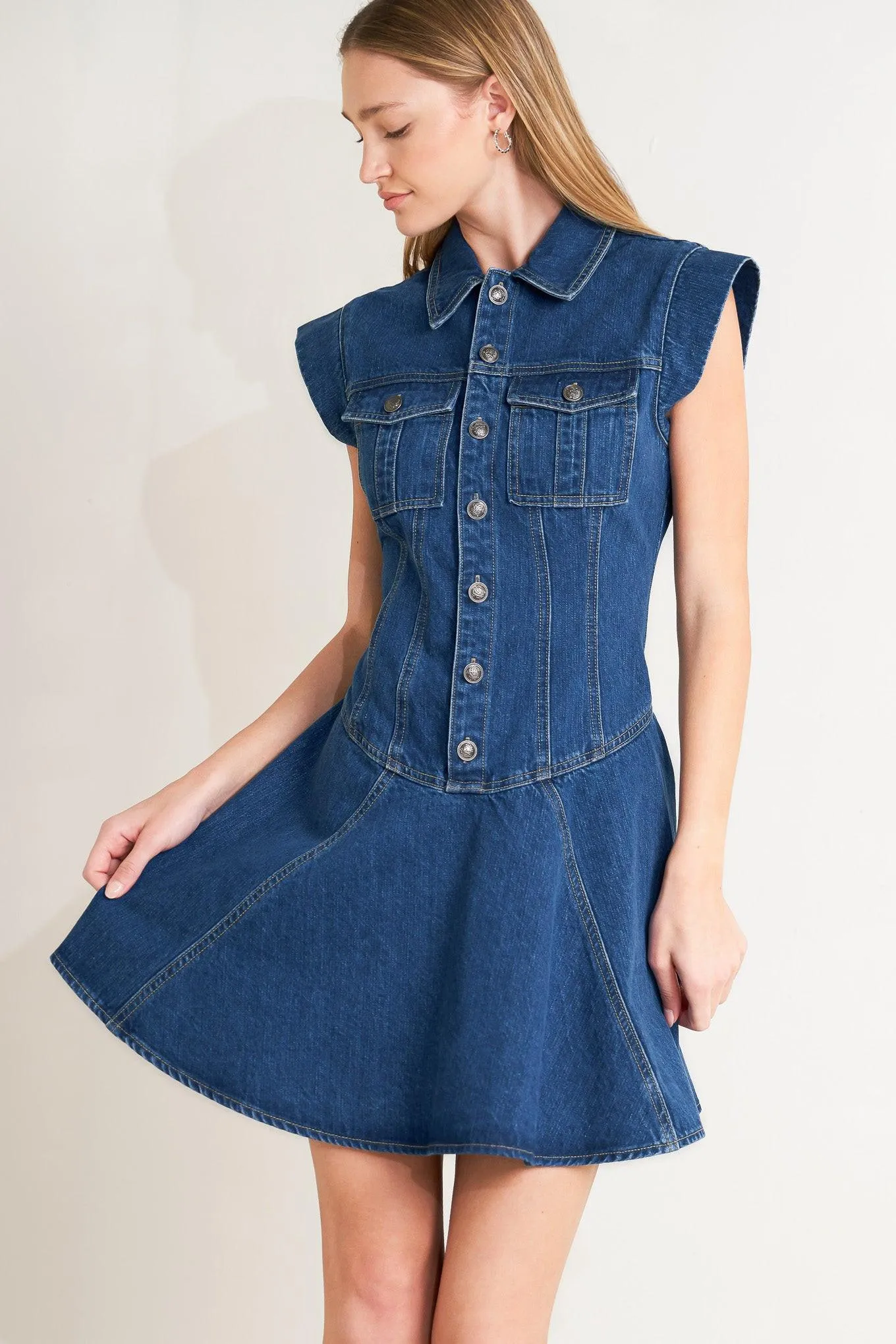 Blue Crush Denim Mini Dress sold by Zulily product image thumbnail 5