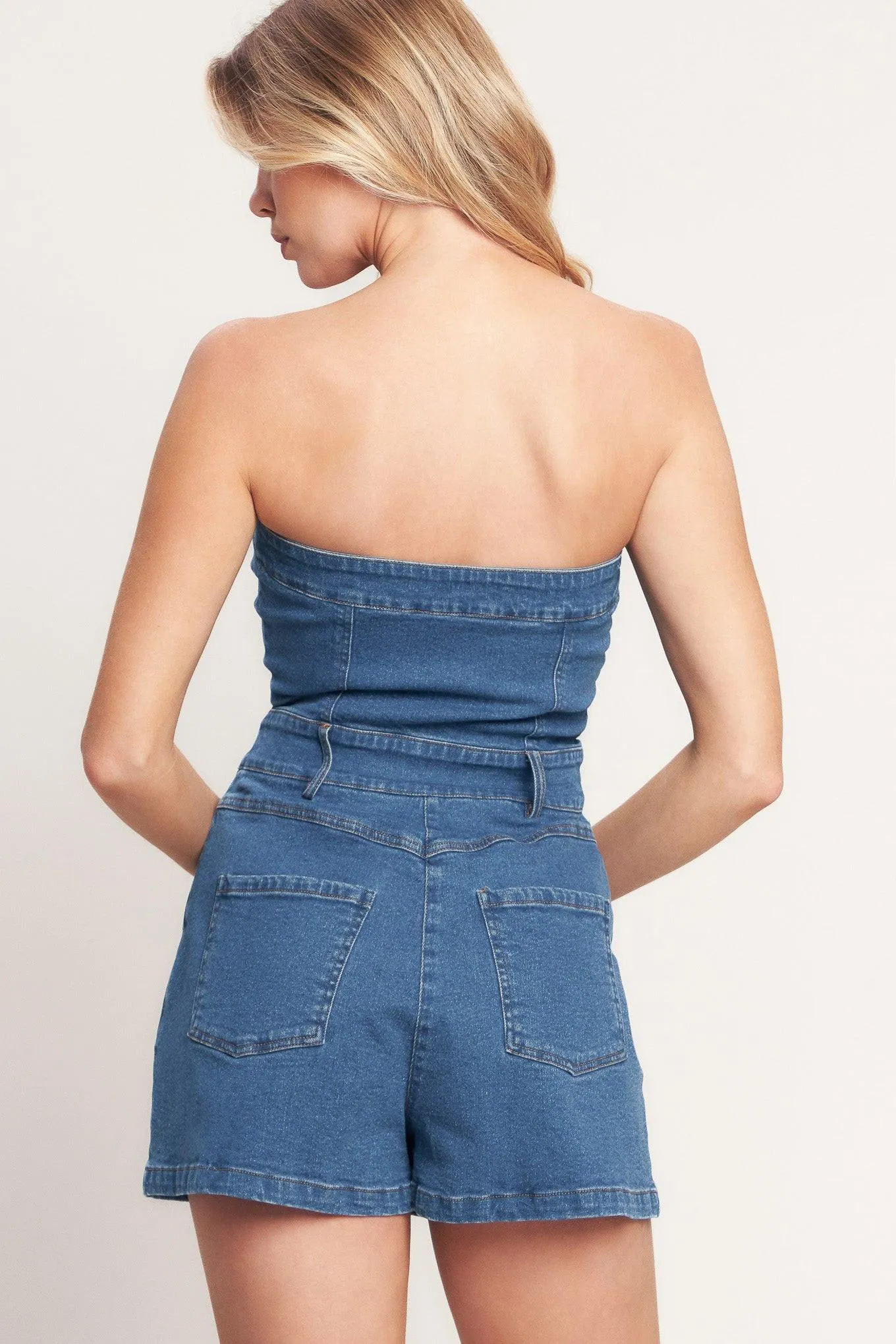 Weekend Crush Denim Romper sold by Zulily product image thumbnail 2