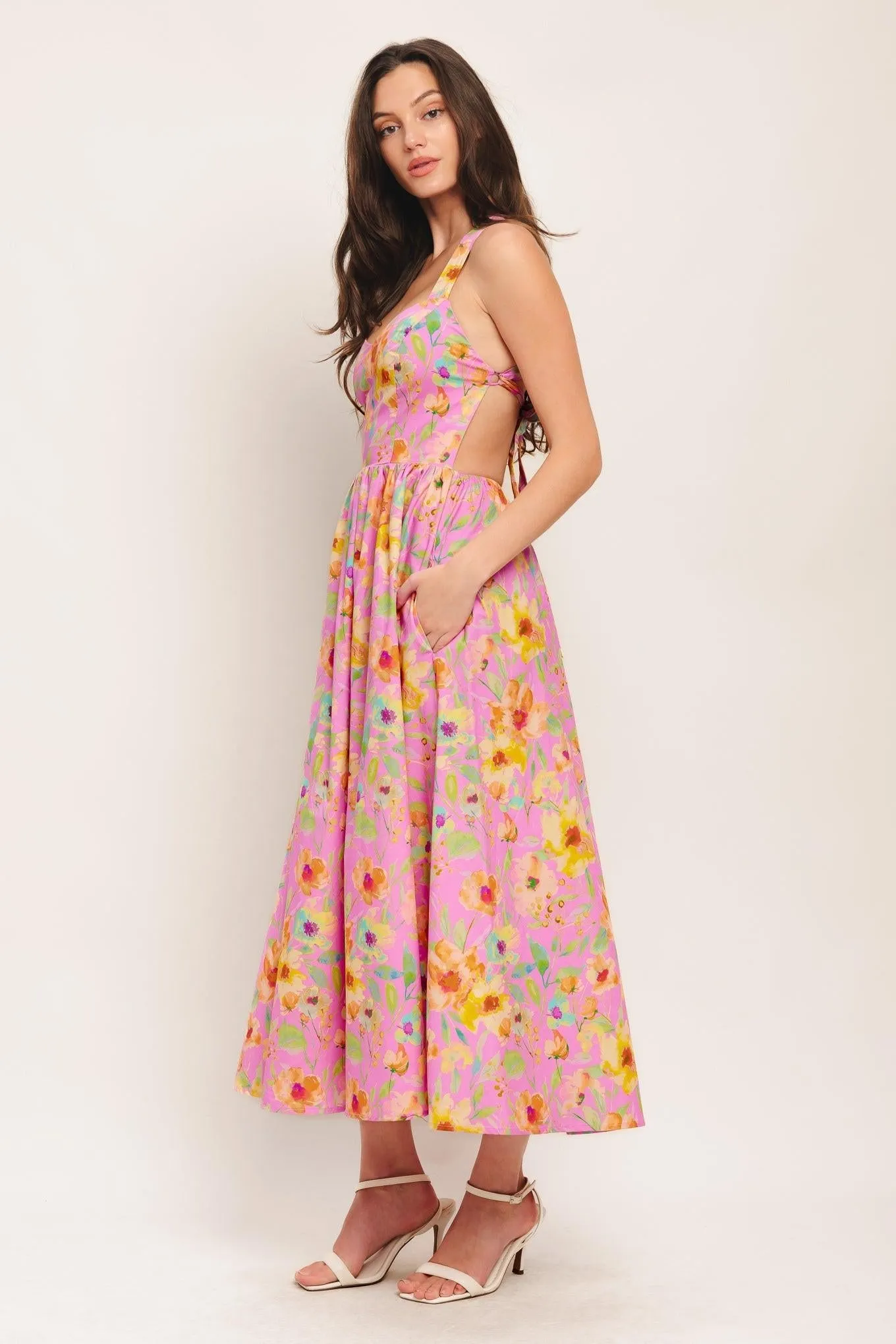 Rosy Daydream Woven Midi Dress sold by Zulily product image thumbnail 3