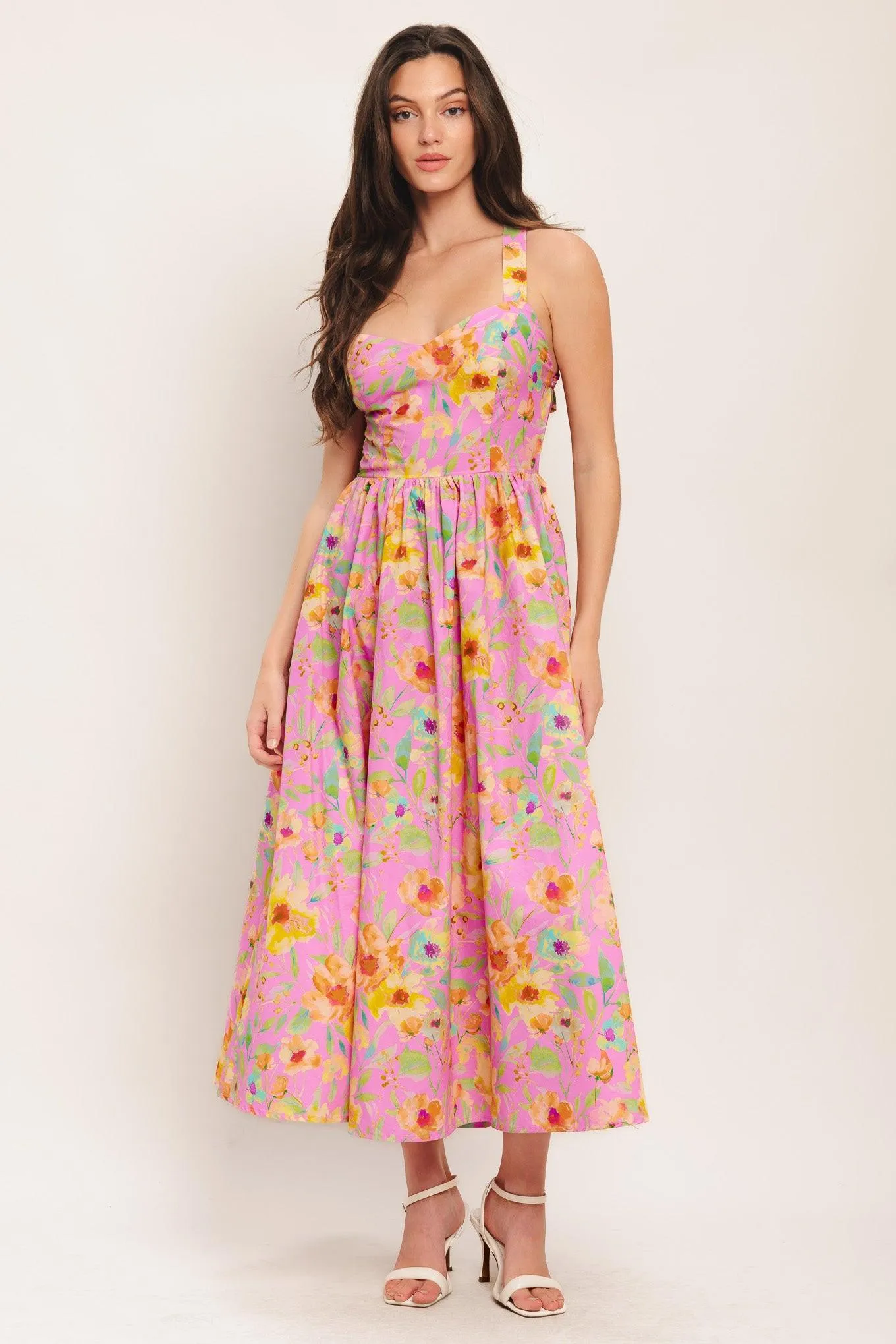 Rosy Daydream Woven Midi Dress sold by Zulily product image thumbnail 4