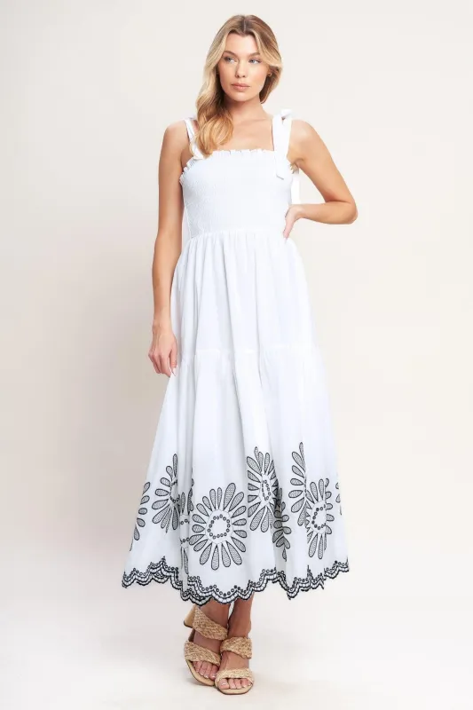 Whispers of Summer Woven Midi Dress made by Flying Tomato