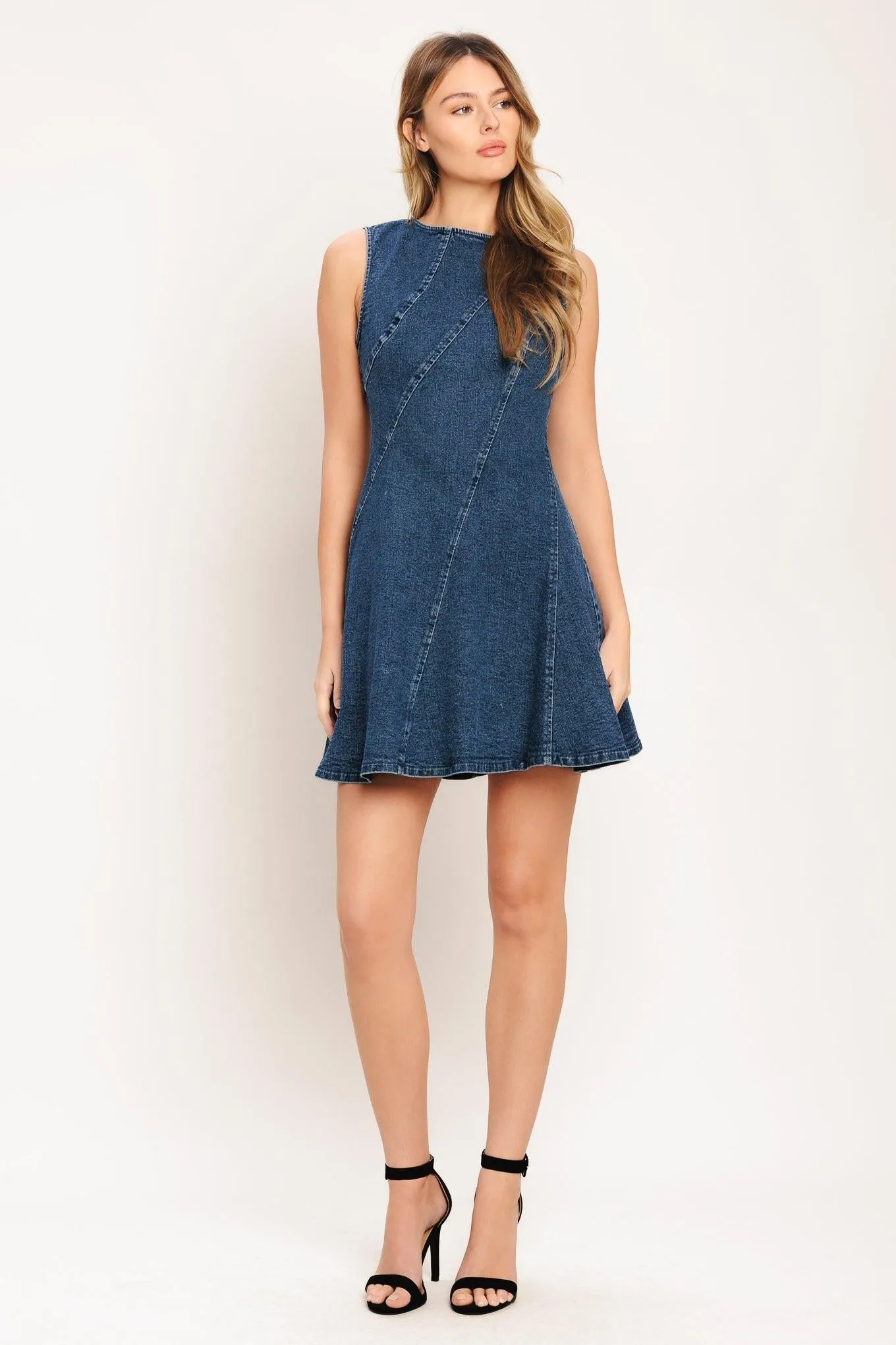 Day to Night Denim Mini Dress sold by Zulily