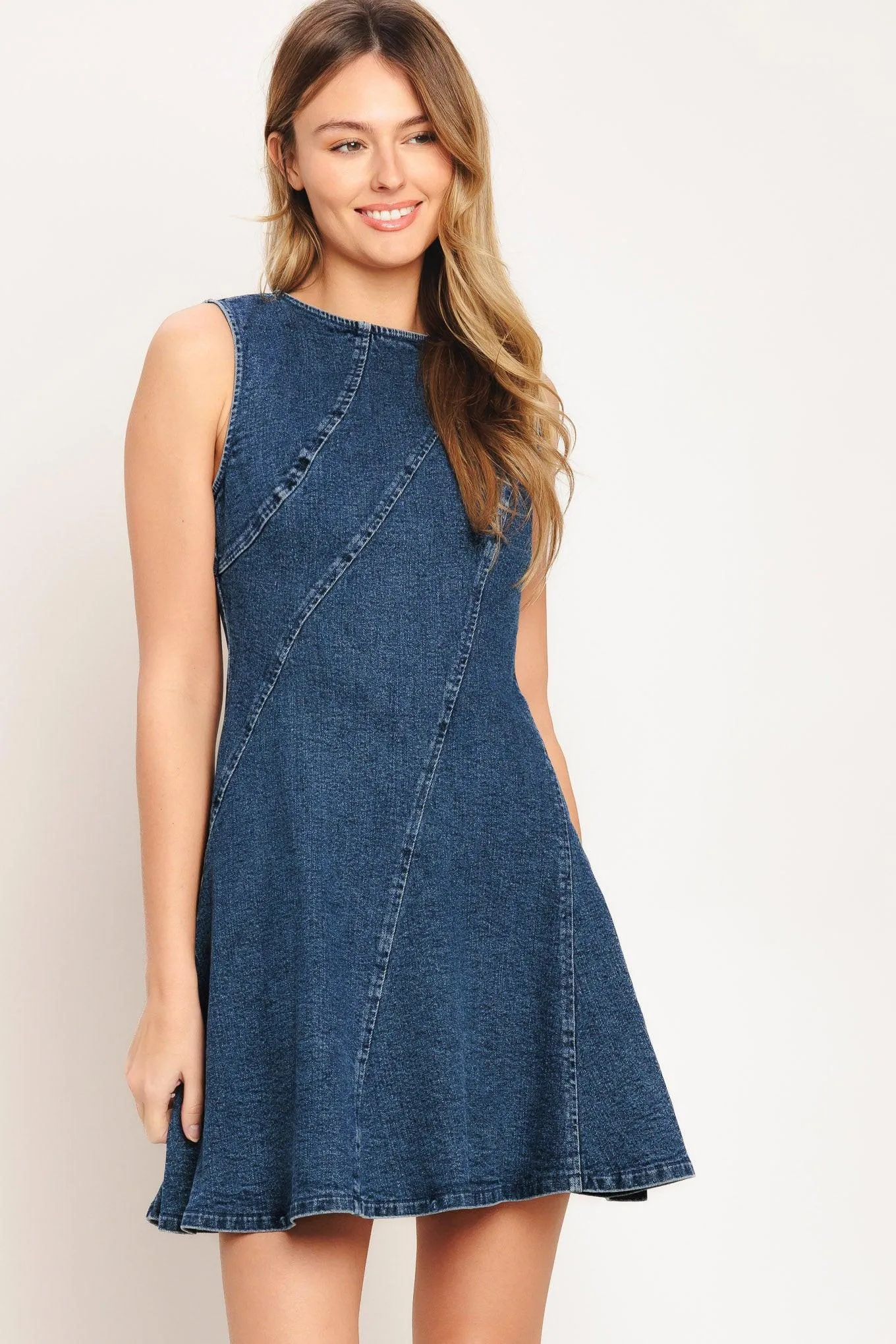Day to Night Denim Mini Dress sold by Zulily product image thumbnail 5