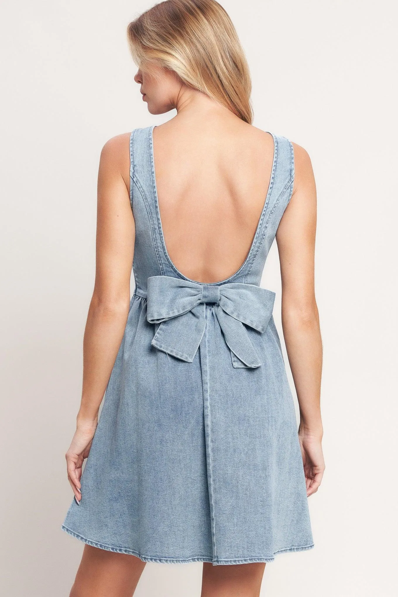 Casual Polished Denim Mini Dress sold by Zulily product image thumbnail 2