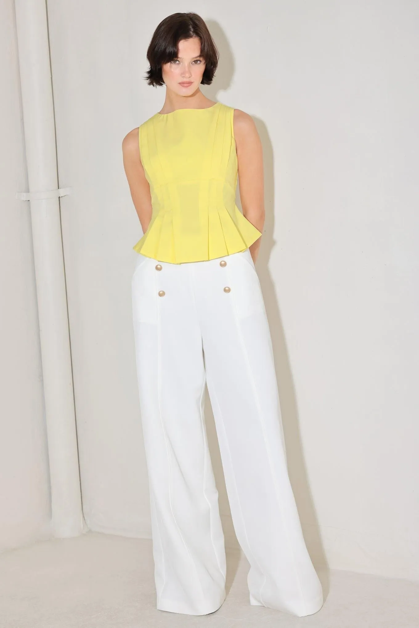 Modern Shape Yellow Woven Top sold by Zulily product image thumbnail 4