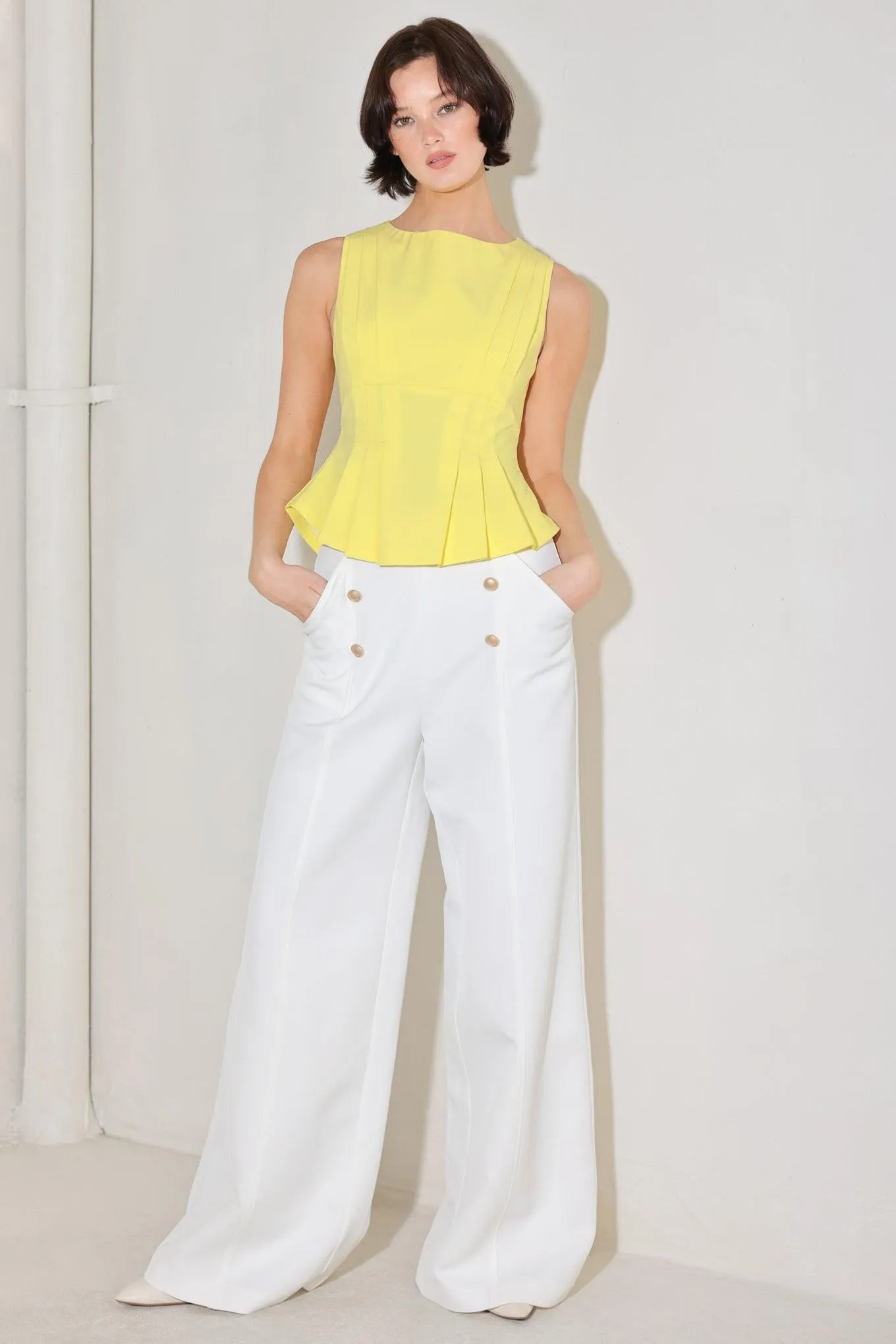 Modern Shape Yellow Woven Top sold by Zulily product image thumbnail 5
