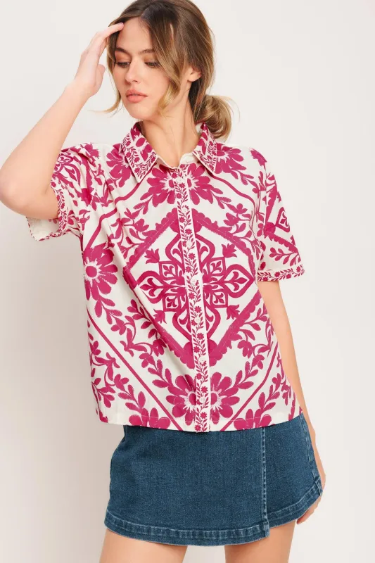 Weekday Wrap Woven Top made by Flying Tomato