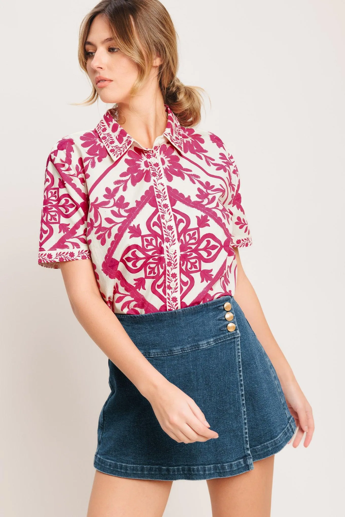 Weekday Wrap Woven Top sold by Zulily product image thumbnail 3