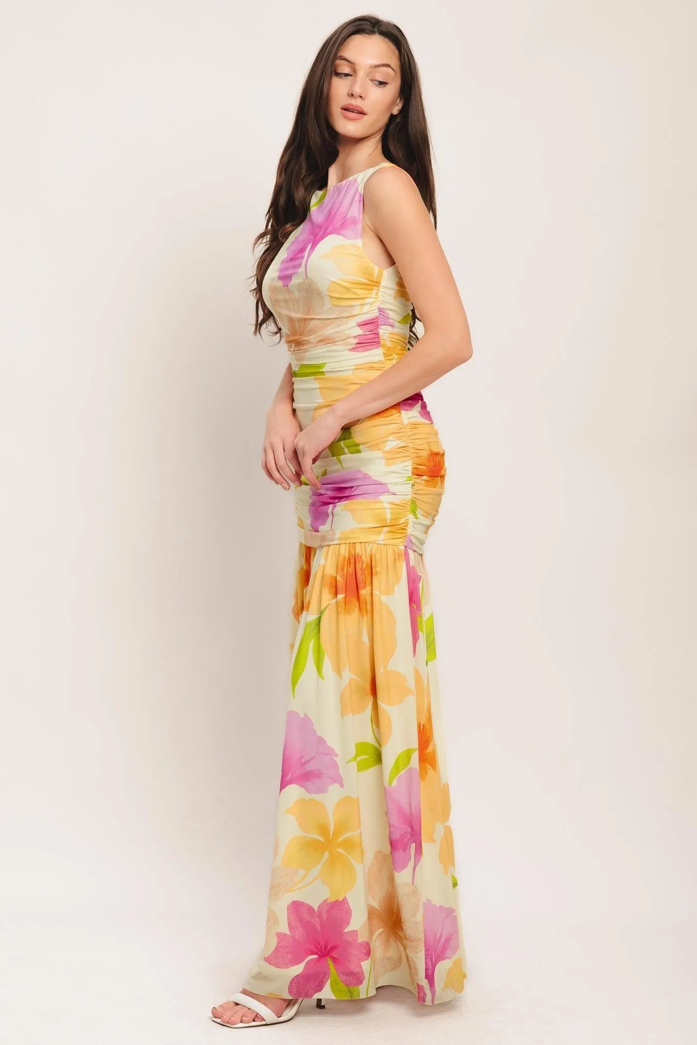 Warm Breeze Blooms Power Mesh Maxi Dress sold by Zulily product image thumbnail 4