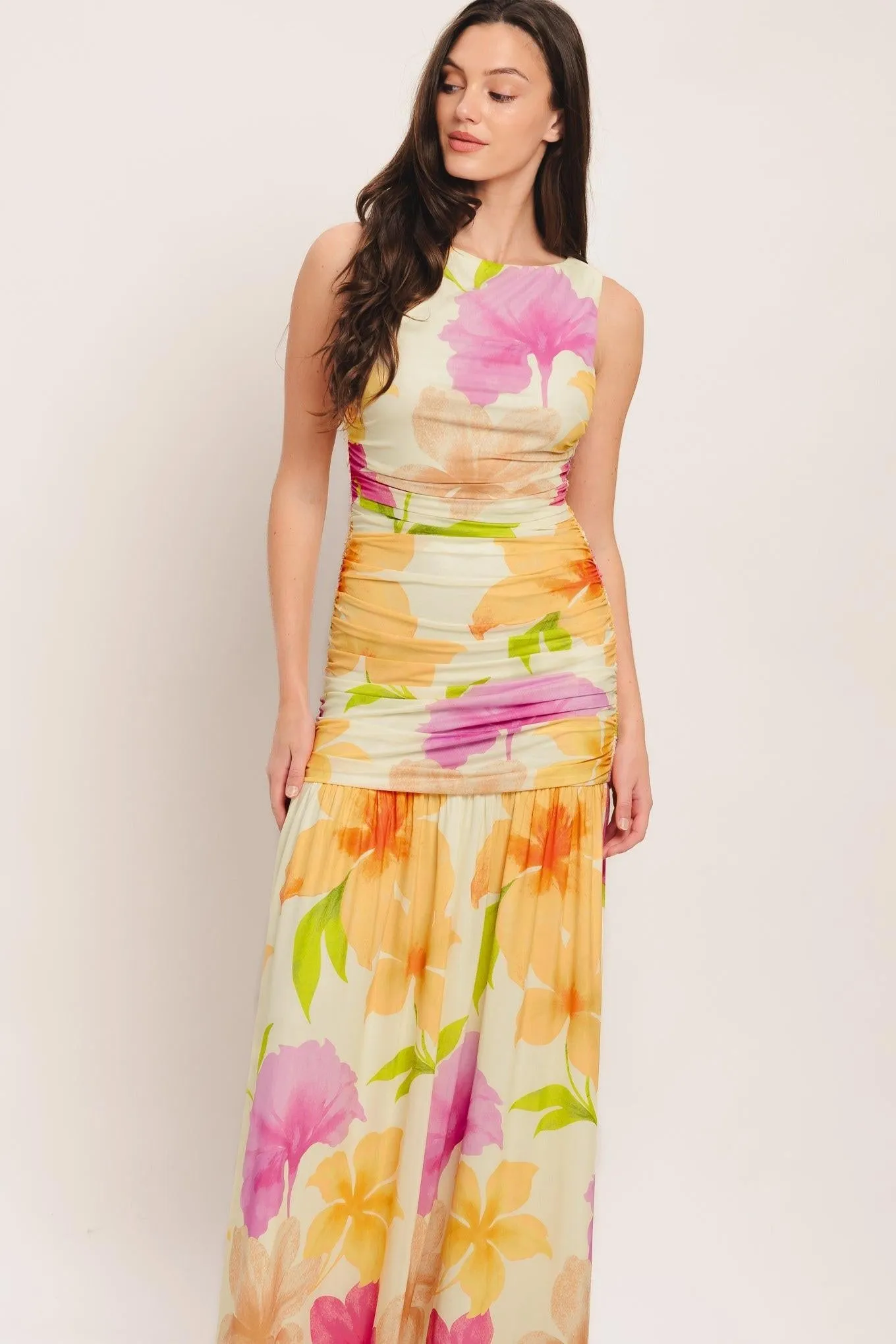 Warm Breeze Blooms Power Mesh Maxi Dress sold by Zulily product image thumbnail 5