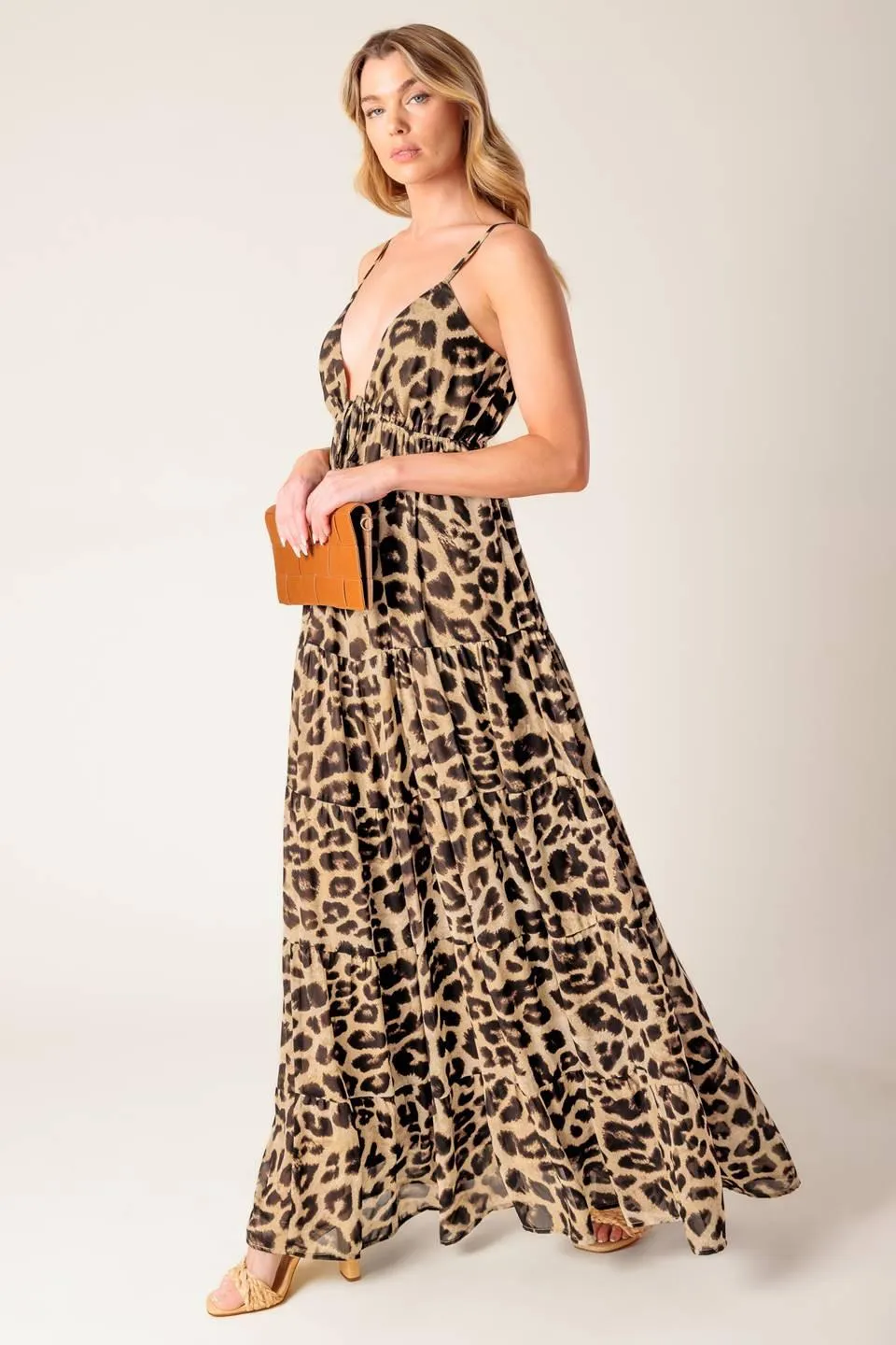 Beach Bum Leopard Woven Maxi Dress sold by Zulily product image thumbnail 4