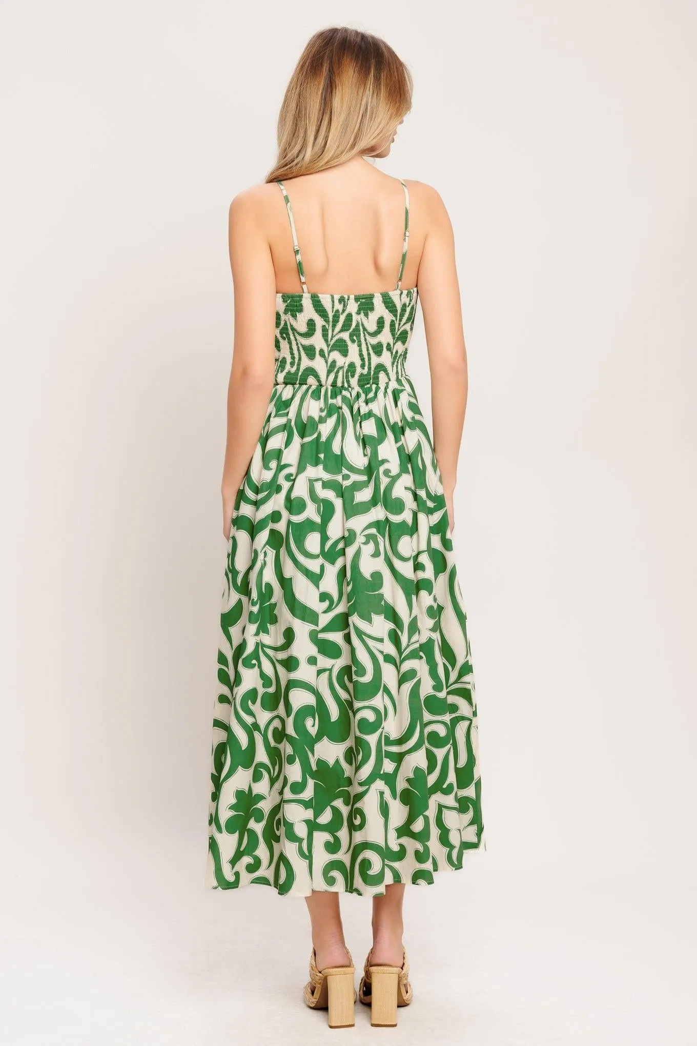 Art Nouveau Floral Woven Midi Dress sold by Zulily product image thumbnail 2