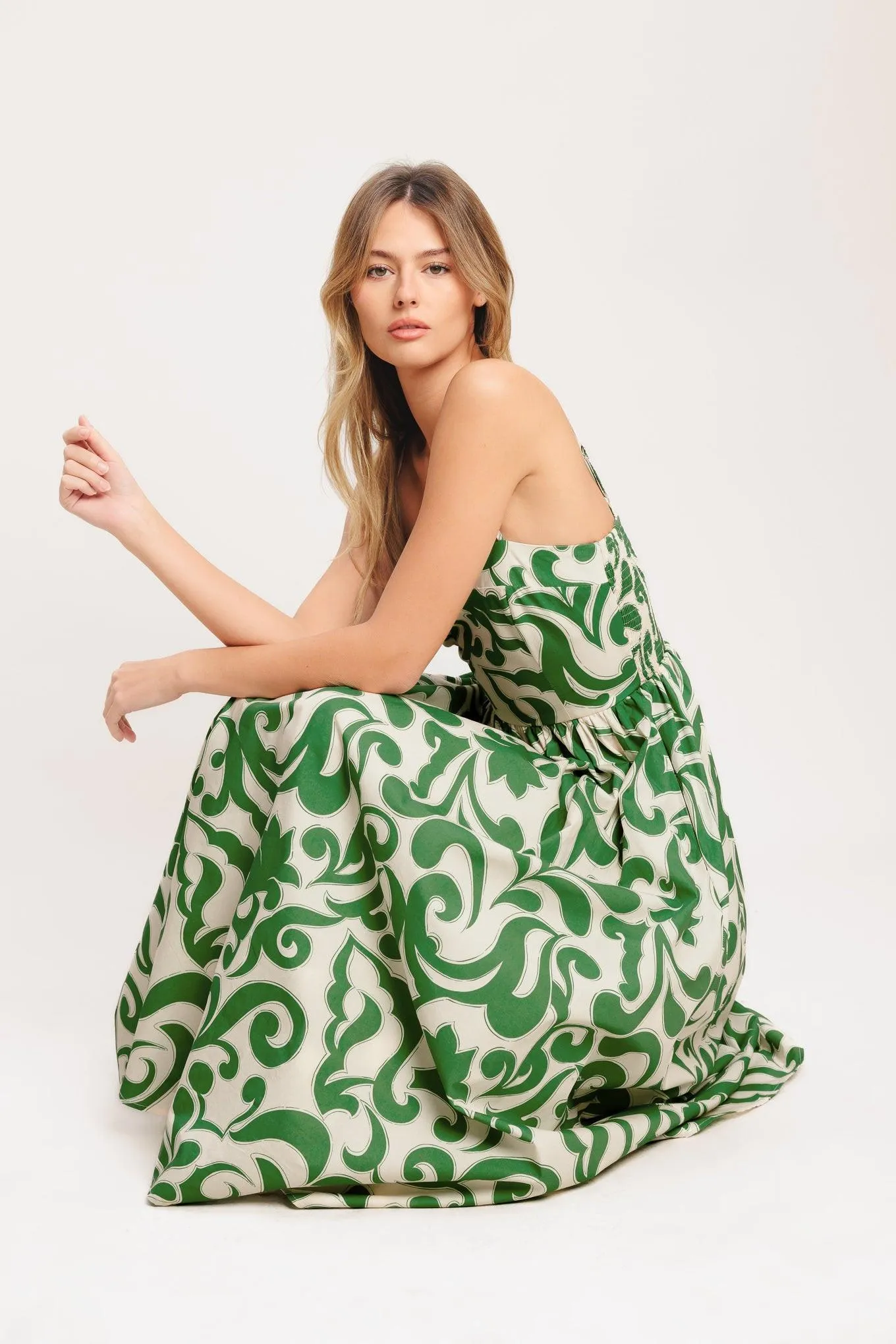 Art Nouveau Floral Woven Midi Dress sold by Zulily product image thumbnail 4