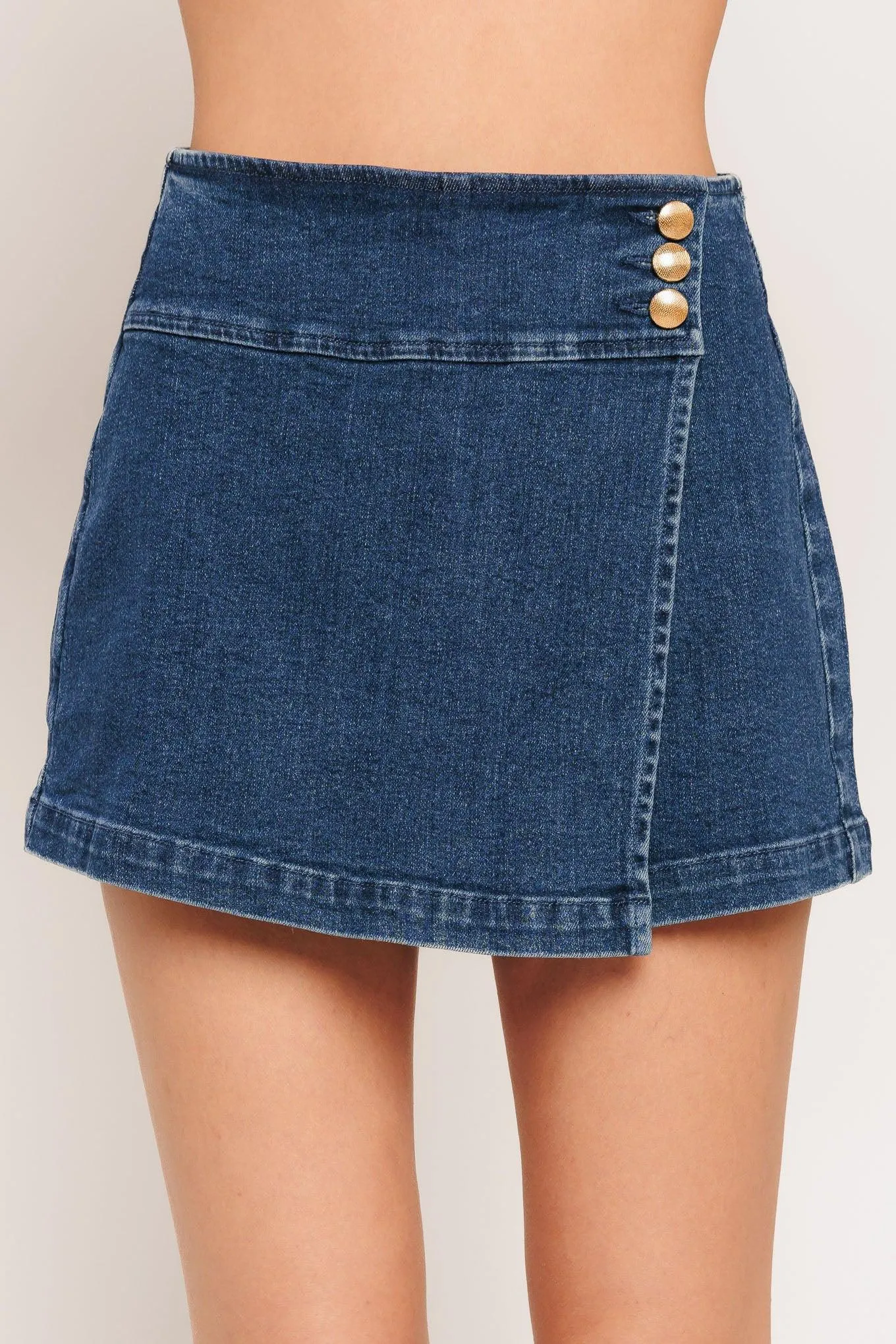 Texture Play Denim Skort sold by Zulily product image thumbnail 2
