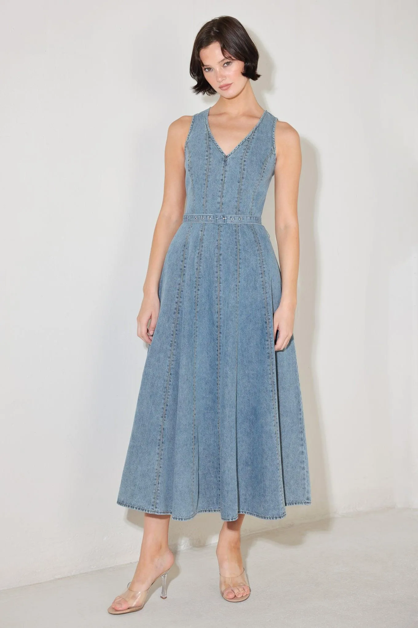 Simply Stunning Denim Midi Dress sold by Zulily product image thumbnail 5