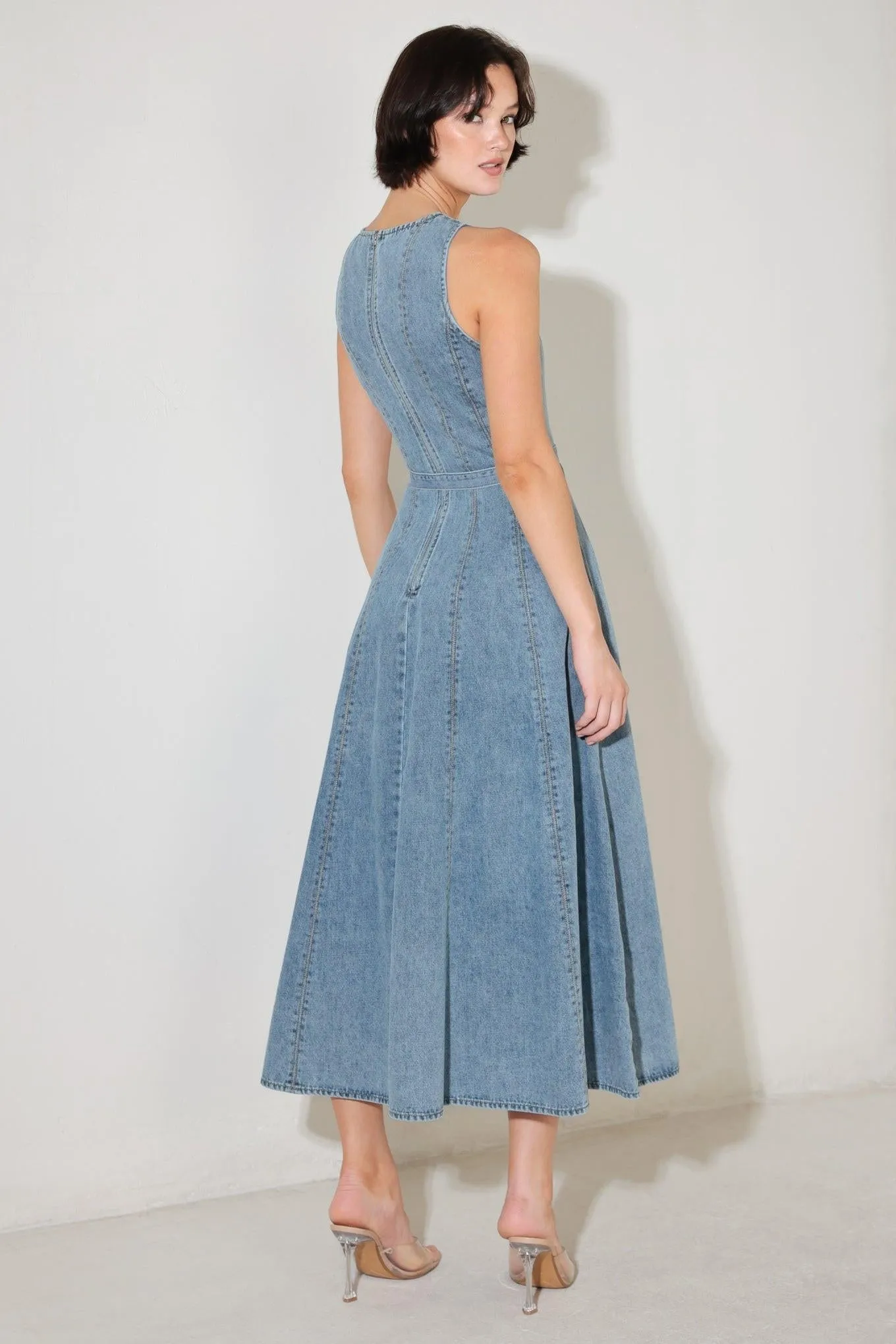 Simply Stunning Denim Midi Dress sold by Zulily product image thumbnail 2