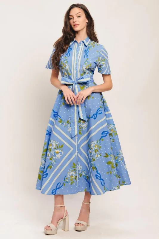Sweet Sophisticate Woven Midi Dress made by Flying Tomato
